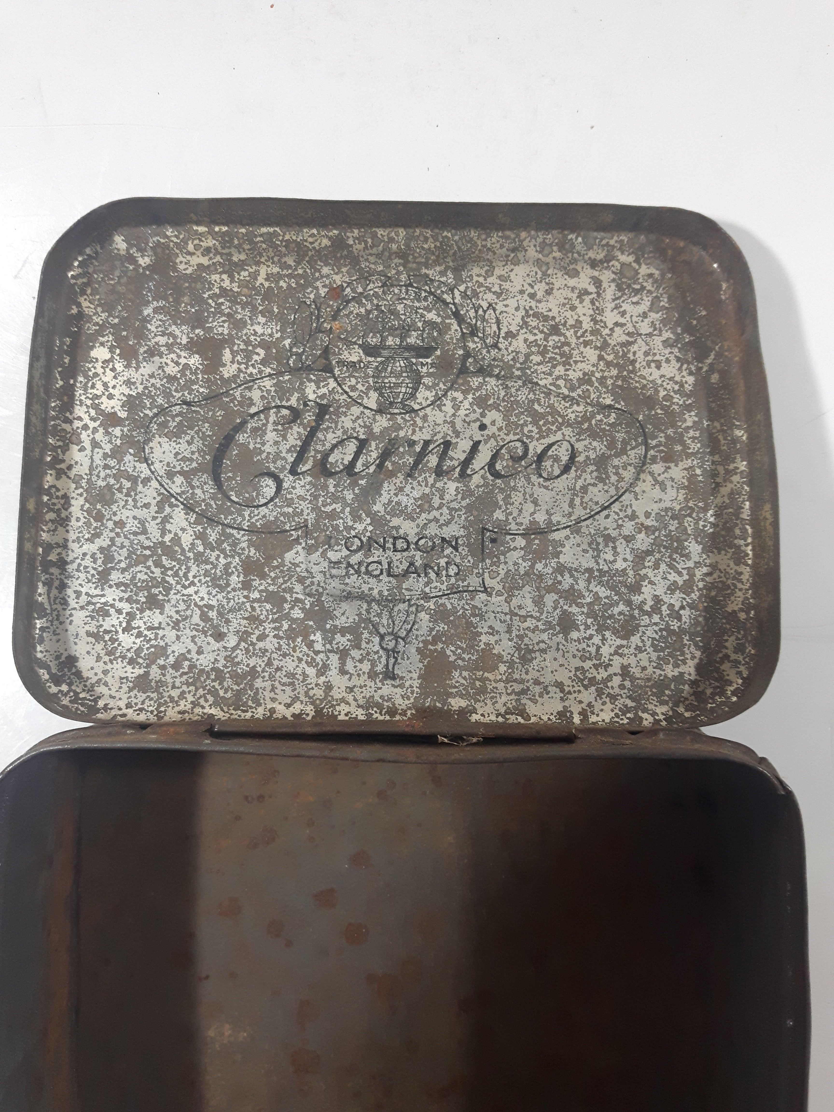 Antique Clarnico London England Tin Metal Container 15