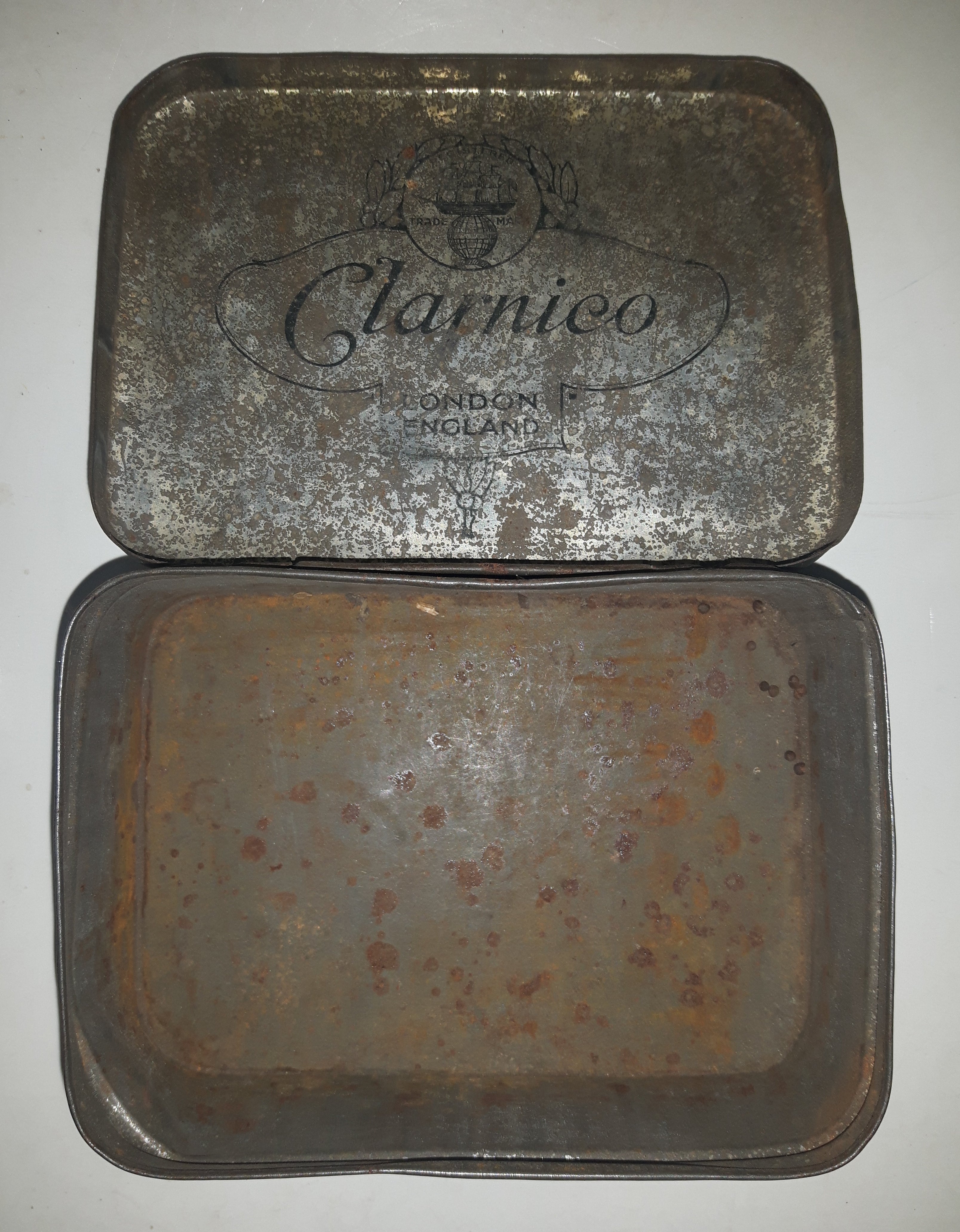 Antique Clarnico London England Tin Metal Container 16
