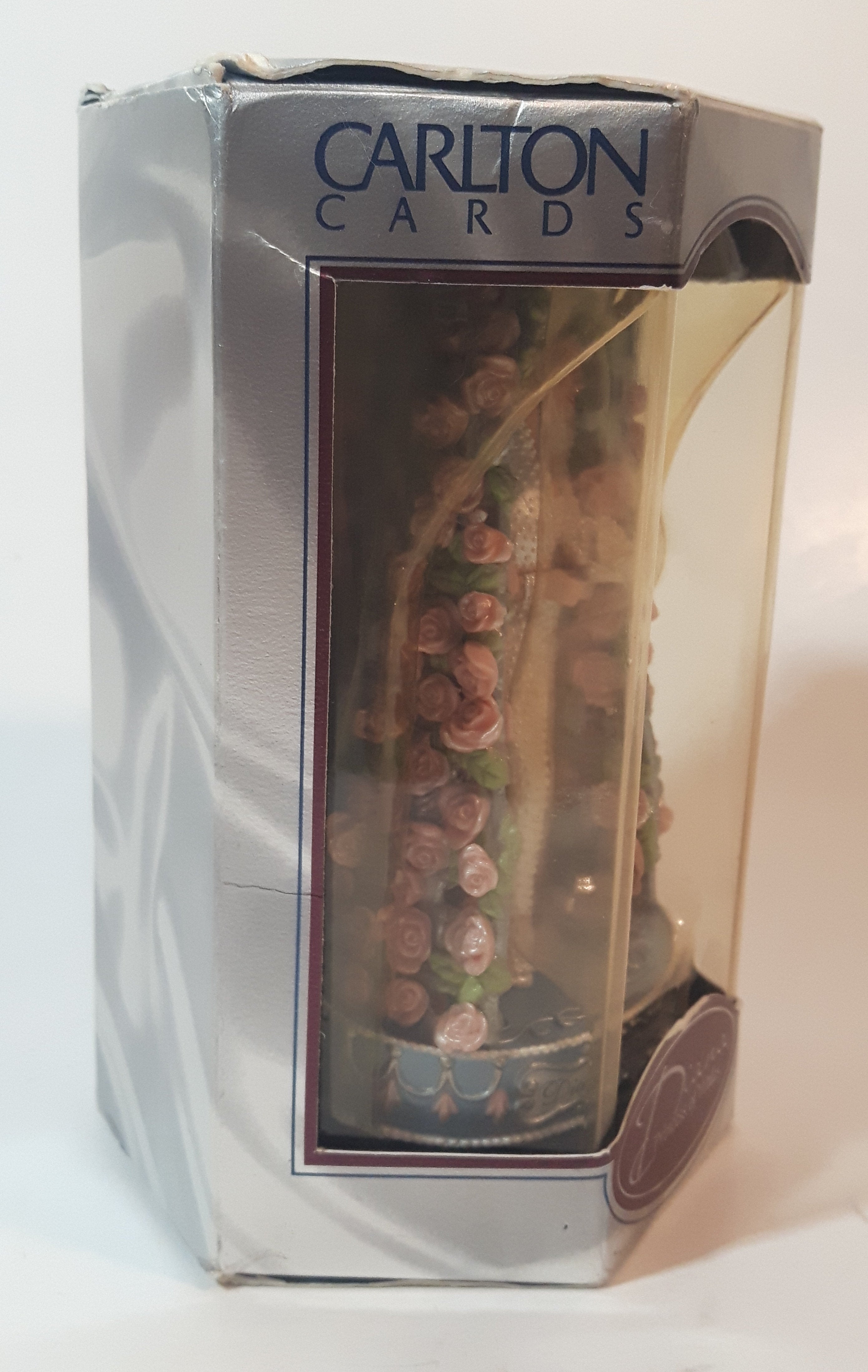 1998 Carlton Heirloom Collection 10th Anniversary Diana Princes of Wales 5" Tall Figure Christmas Tree Ornament New in Box 7