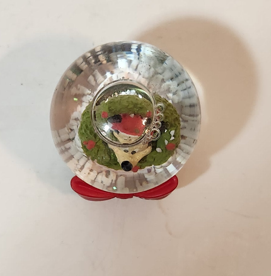 2011 JC Penny Disney Mickey Mouse Christmas Miniature 2 1/2" Tall Resin Snow Globe 10