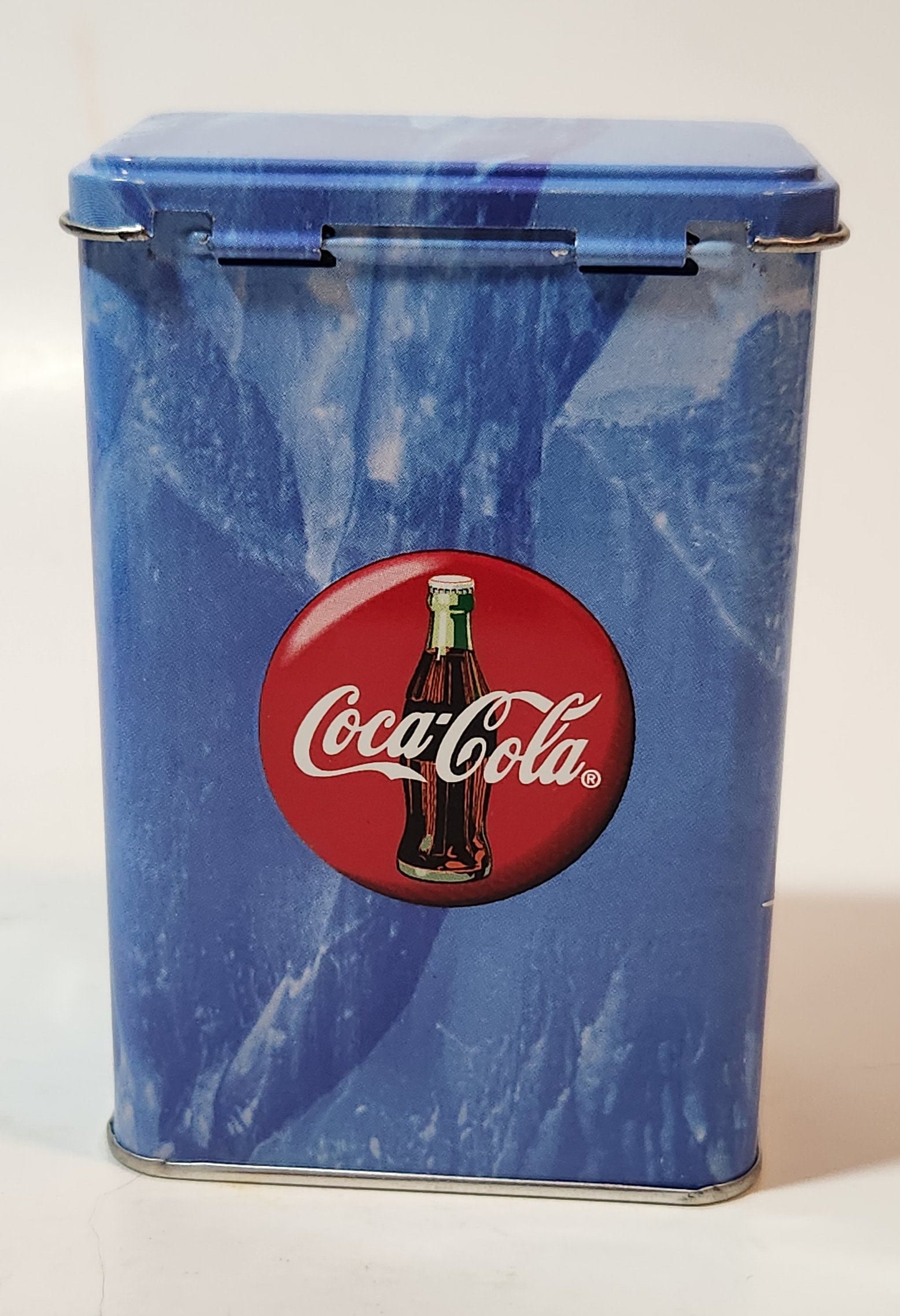 1998 Coca Cola 2 Packs of Polar Bear Themed Bicycle Playing Cards Never Opened in Embossed Tin Metal Container 8