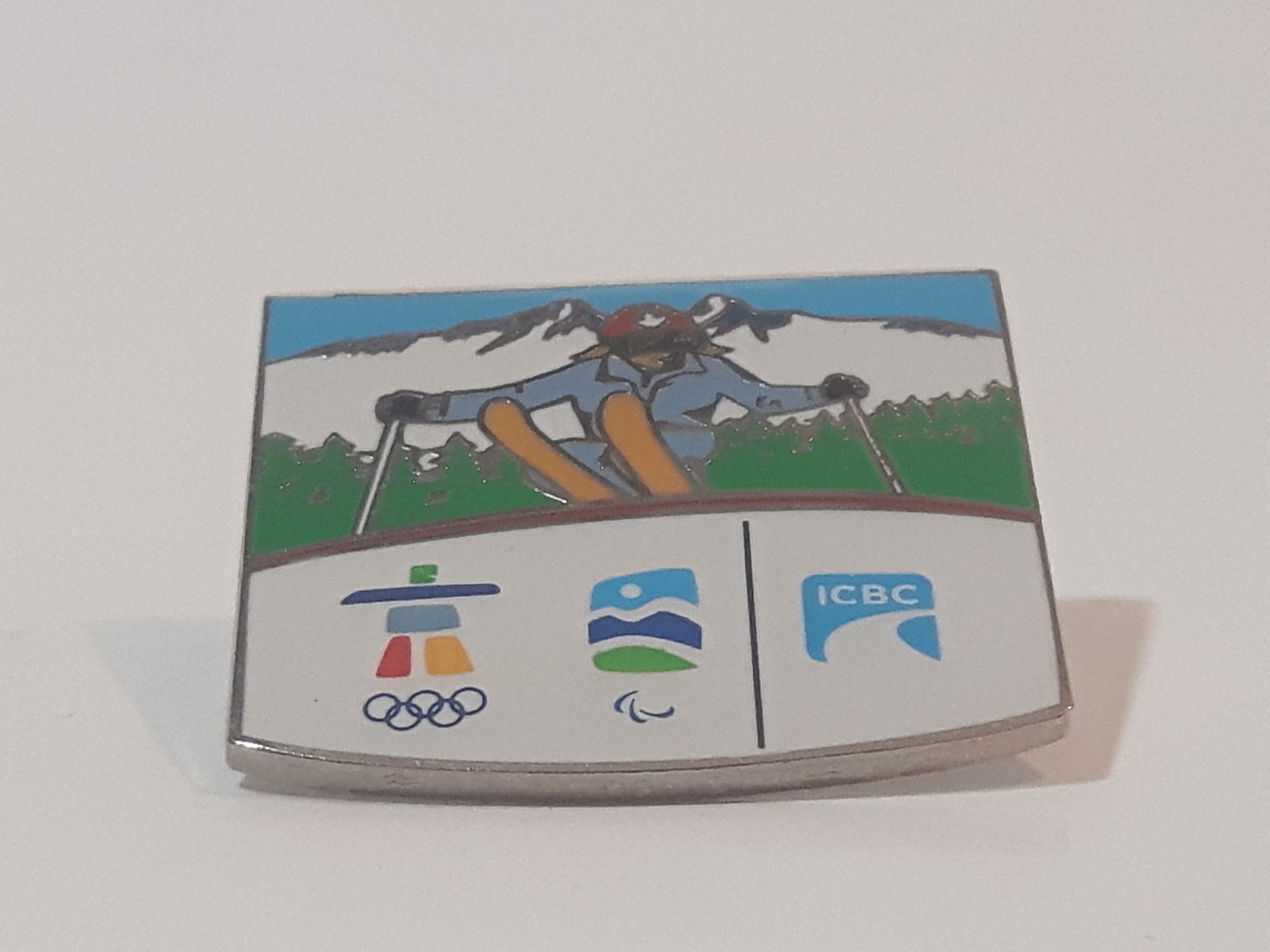 Vancouver 2010 Winter Olympic Games ICBC Skiing Enamel Metal Lapel Pin 2