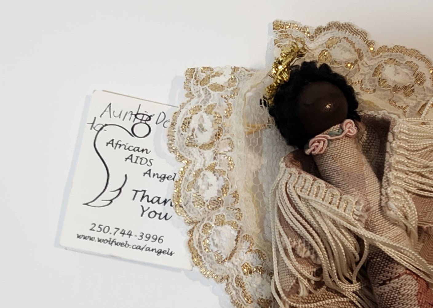 African AIDS Angel Cleopatra Black Queen Hanging Christmas Tree Ornament 4