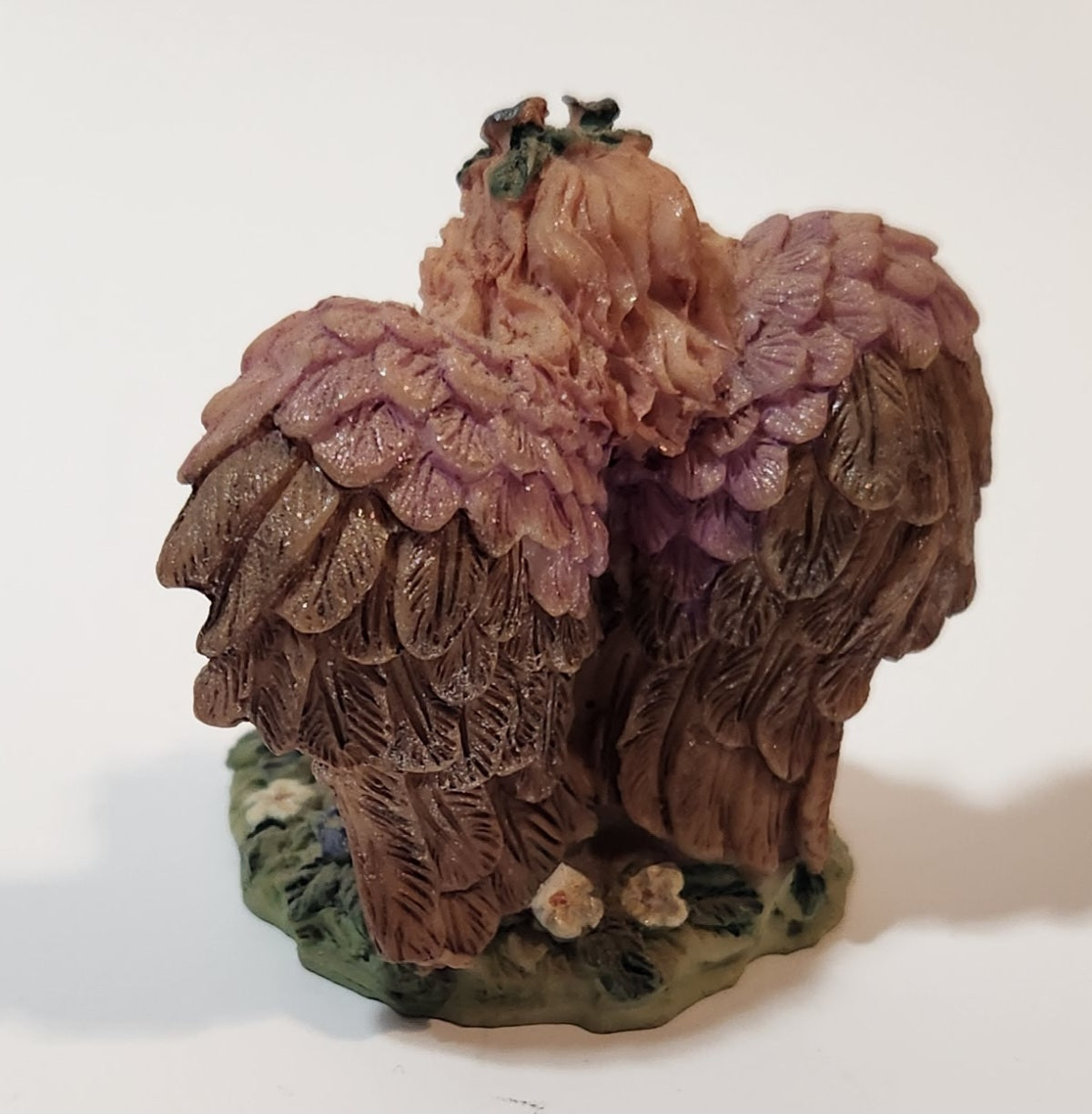 Angel Kneeling in Flower Garden 2 1/2" Resin Figurine 4