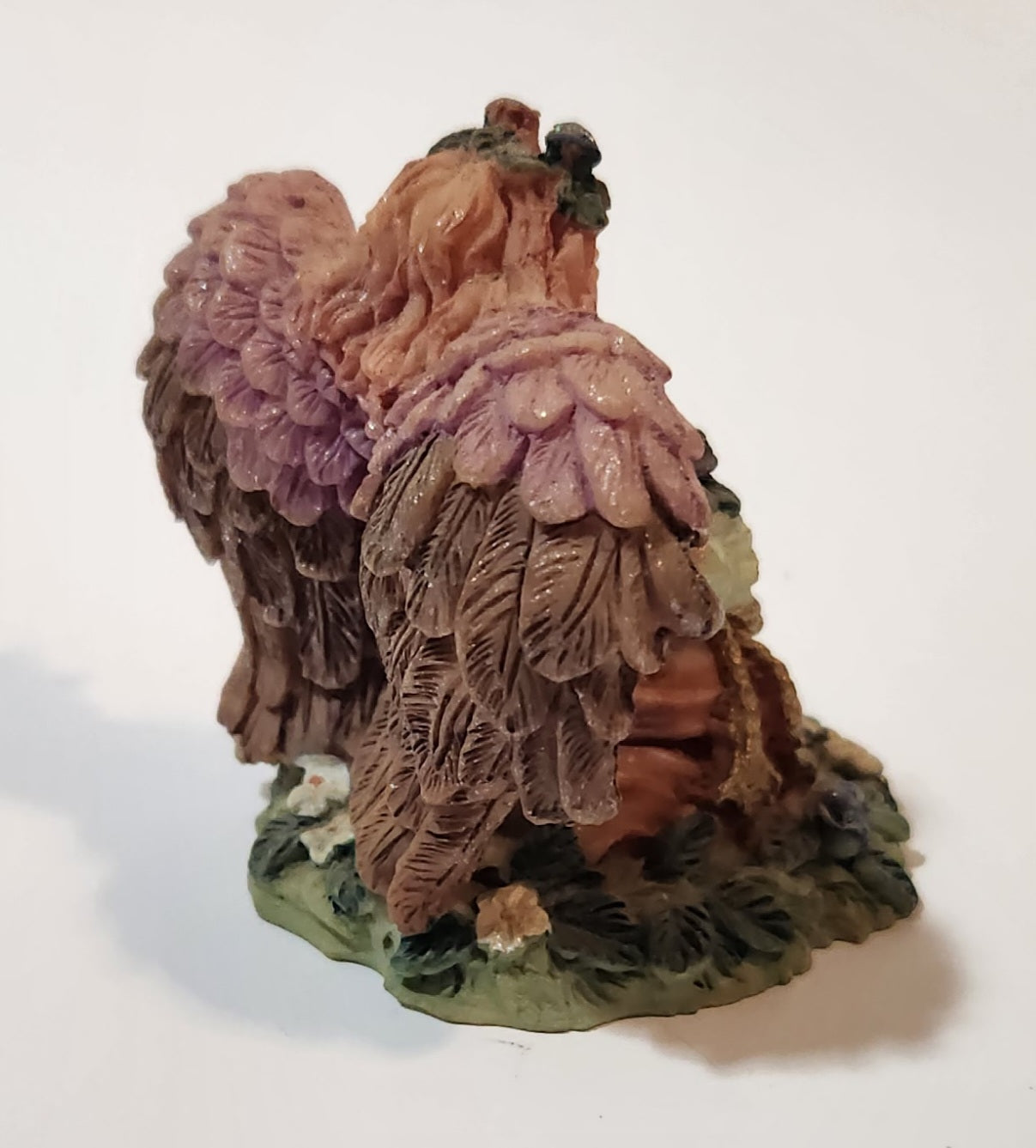 Angel Kneeling in Flower Garden 2 1/2" Resin Figurine 6