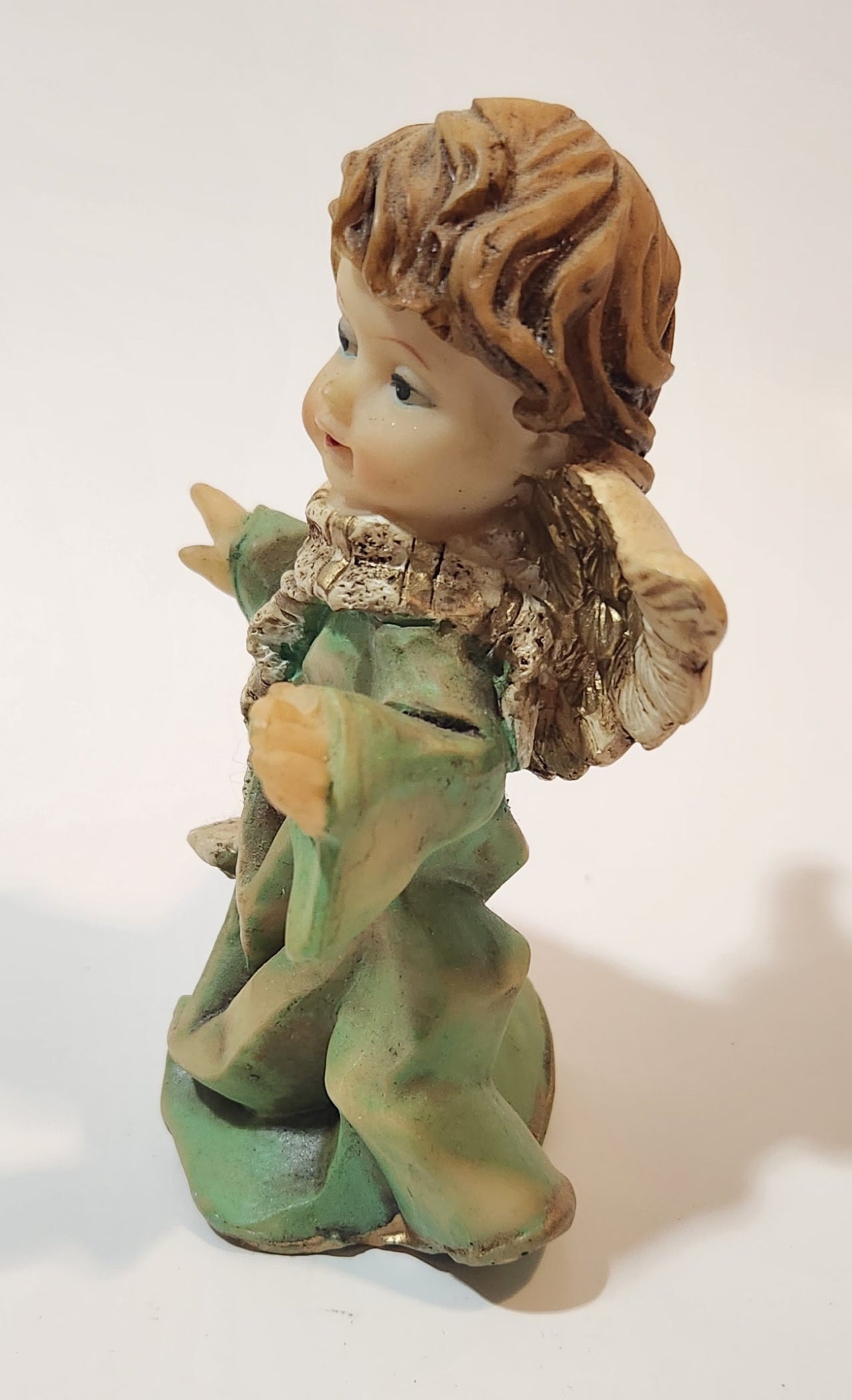 Angel in Green 4" Resin Figurine 2