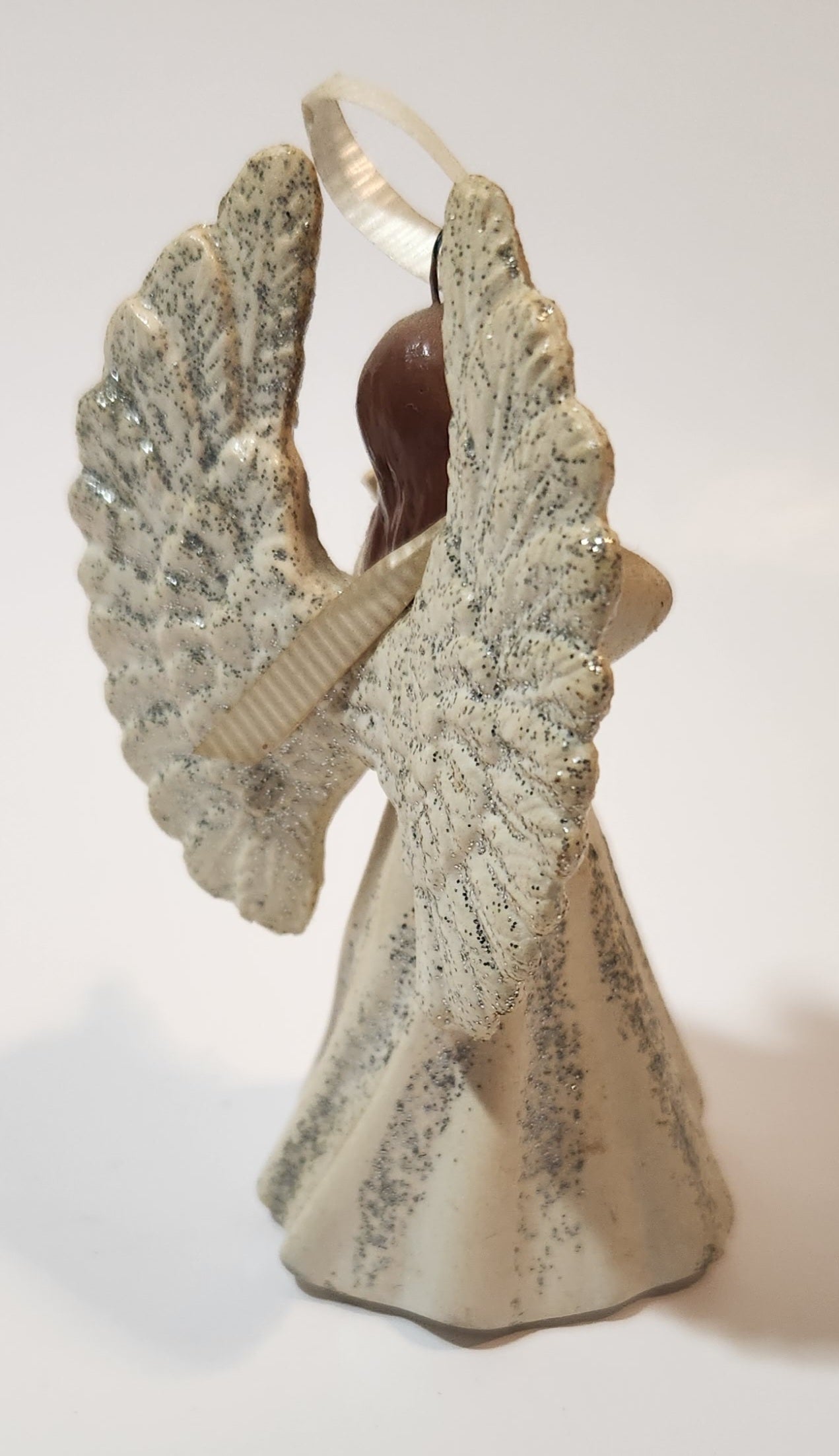 Angel Playing Violin 3 3/4" Hanging Ceramic Christmas Tree Ornament 5