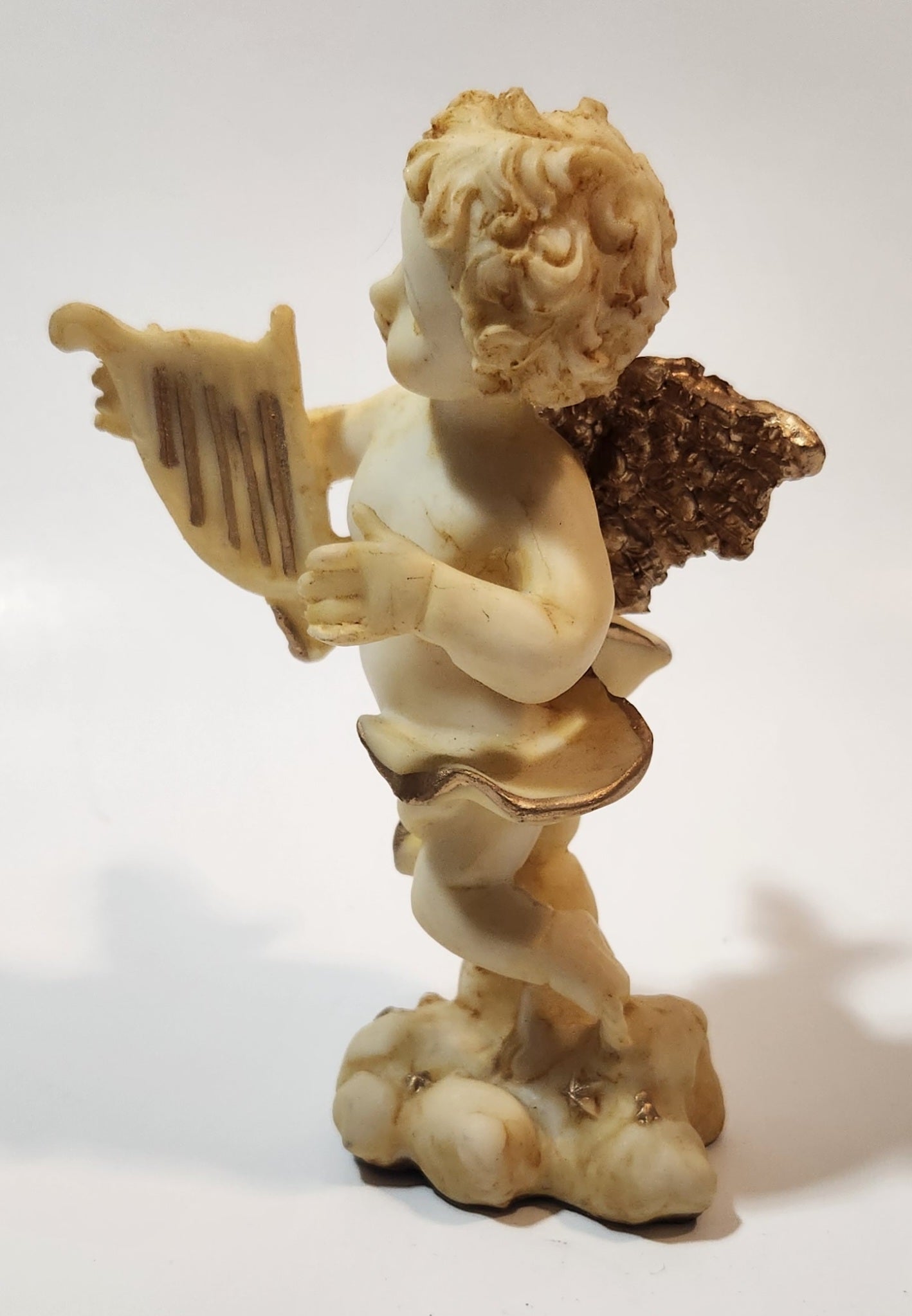 Angel Holding Lyre 5" Resin Figurine 2