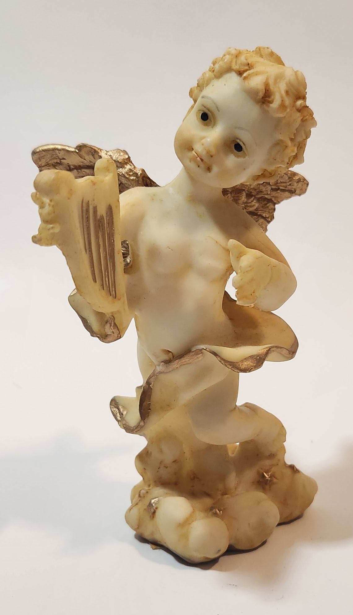Angel Holding Lyre 5" Resin Figurine 7