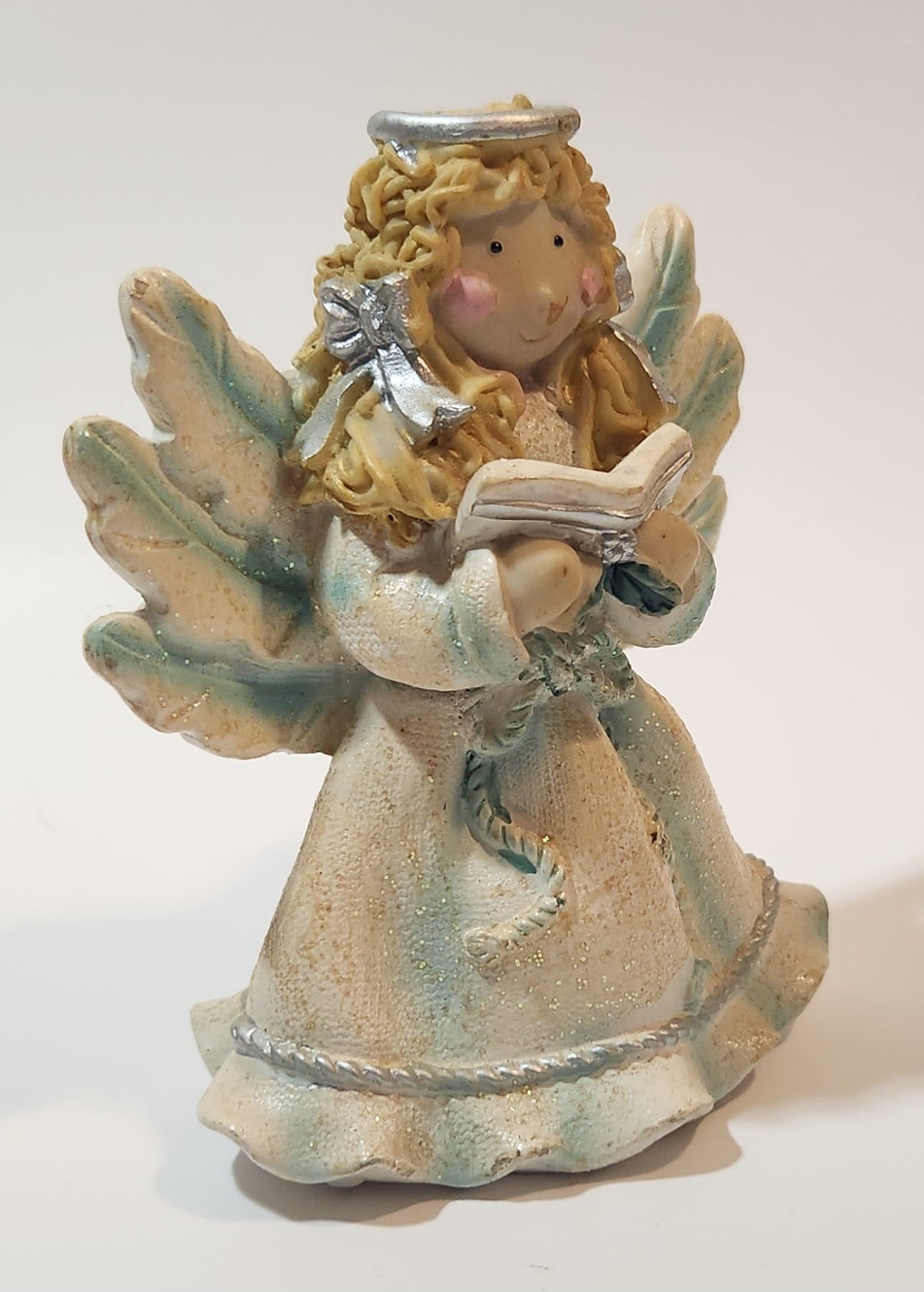 Angel Holding Song Book 4 3/4" Tall Resin Figurine 8
