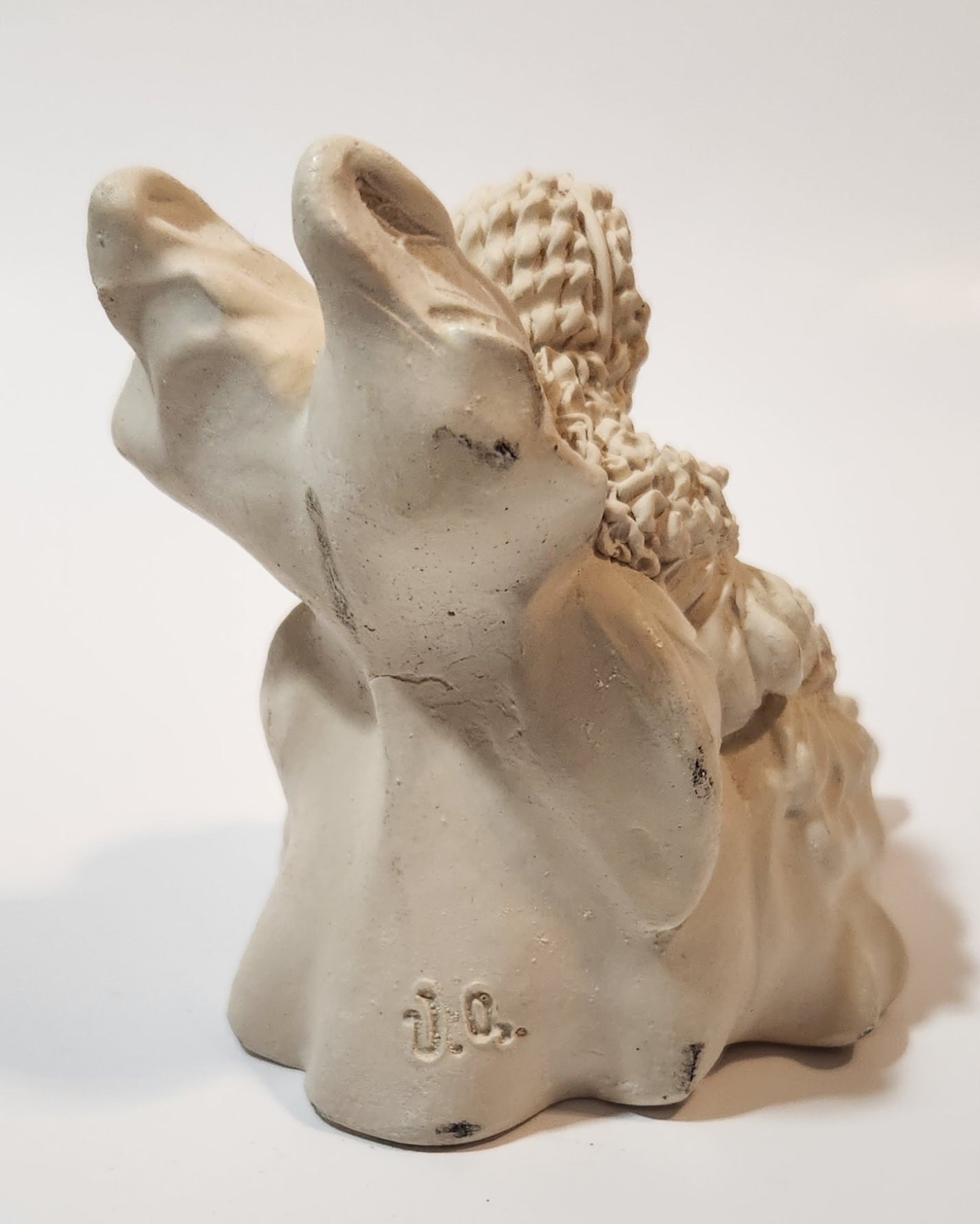 Angel Sitting Wearing Dress 3 1/2" Tall Heavy Resin Figurine 7