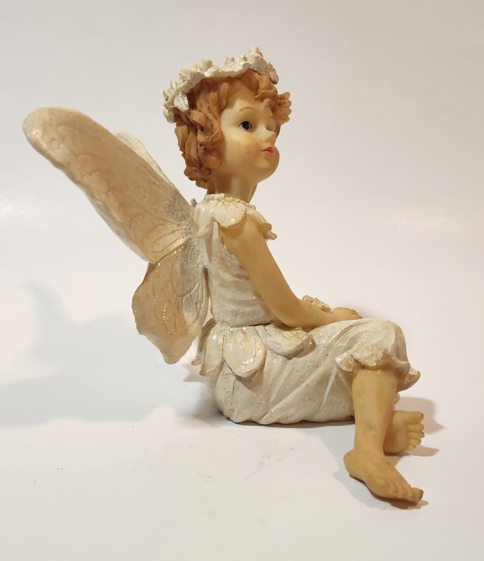 Angel Sitting 4 1/2" Tall Resin Figurine 5