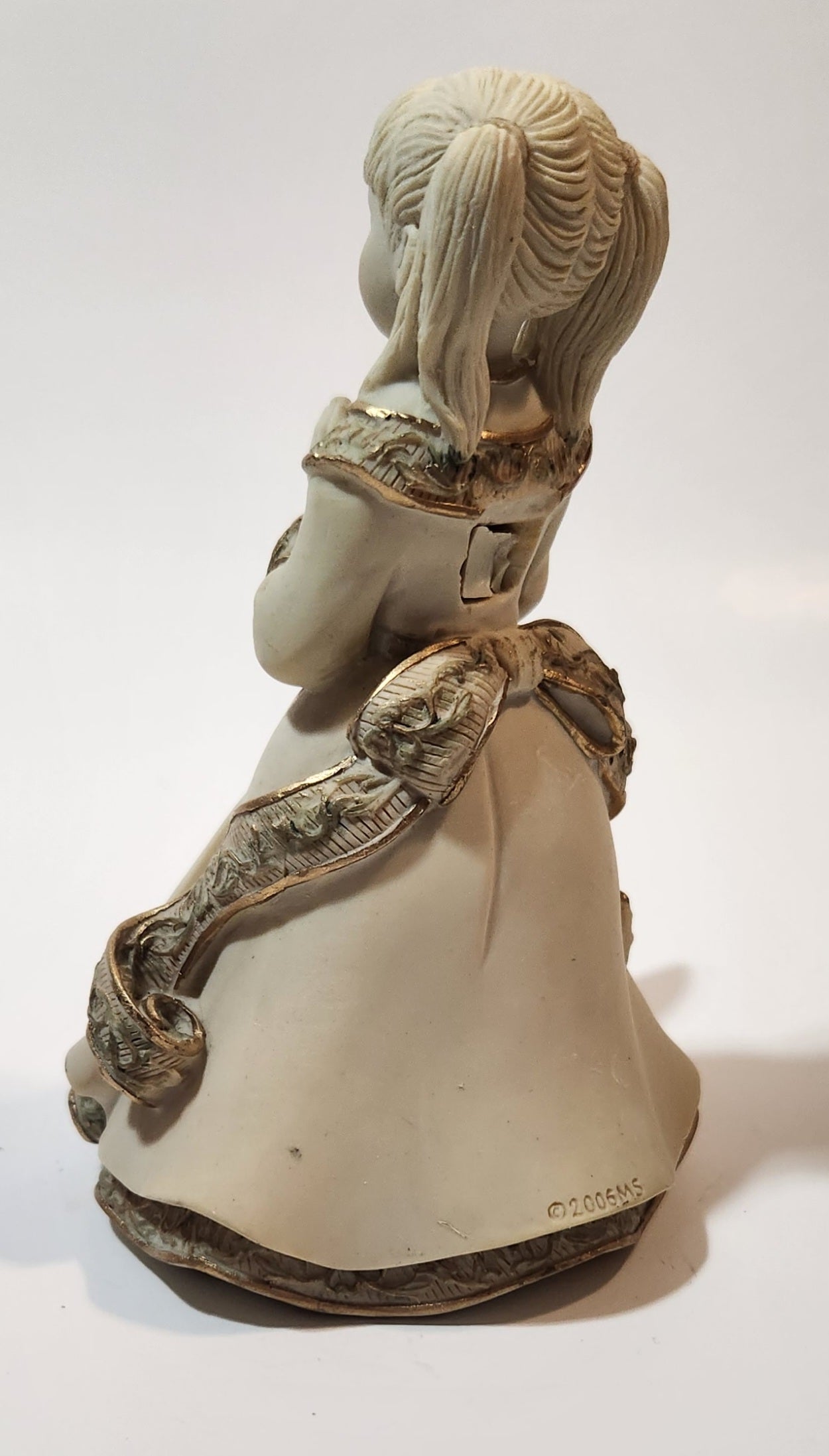 2006 Mindspring Studio Sarah's Angels Angel Girl Praying All Things are Possible 5" Tall Heavy Resin Figurine Missing Wings 4