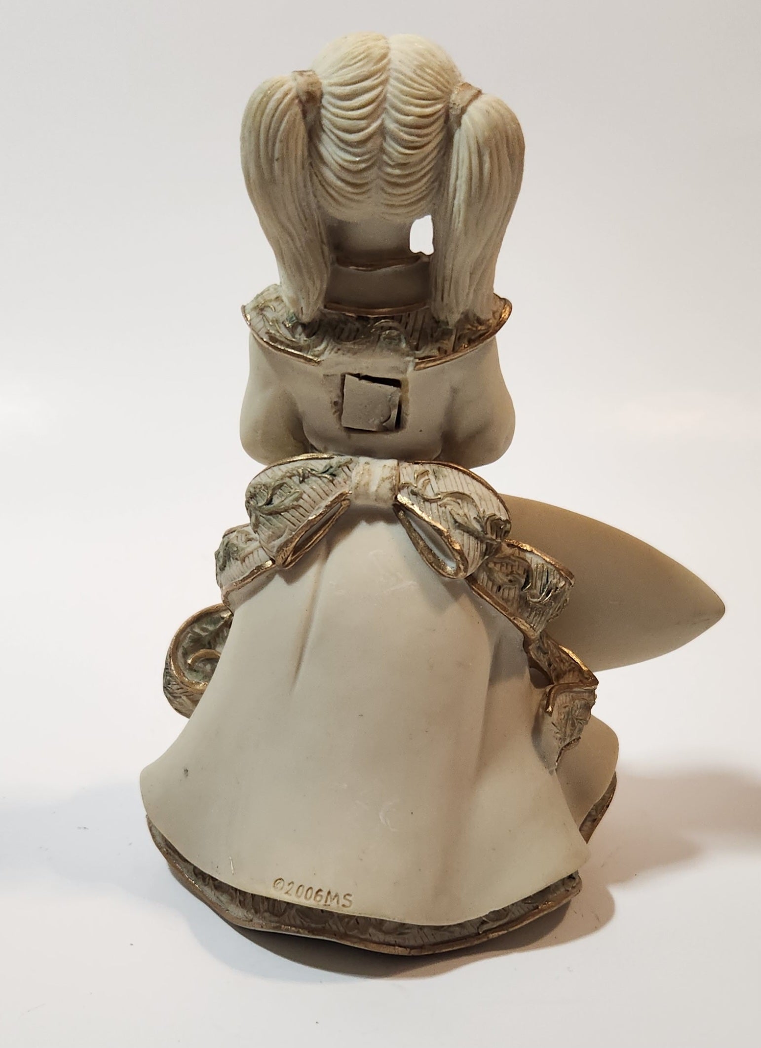 2006 Mindspring Studio Sarah's Angels Angel Girl Praying All Things are Possible 5" Tall Heavy Resin Figurine Missing Wings 5