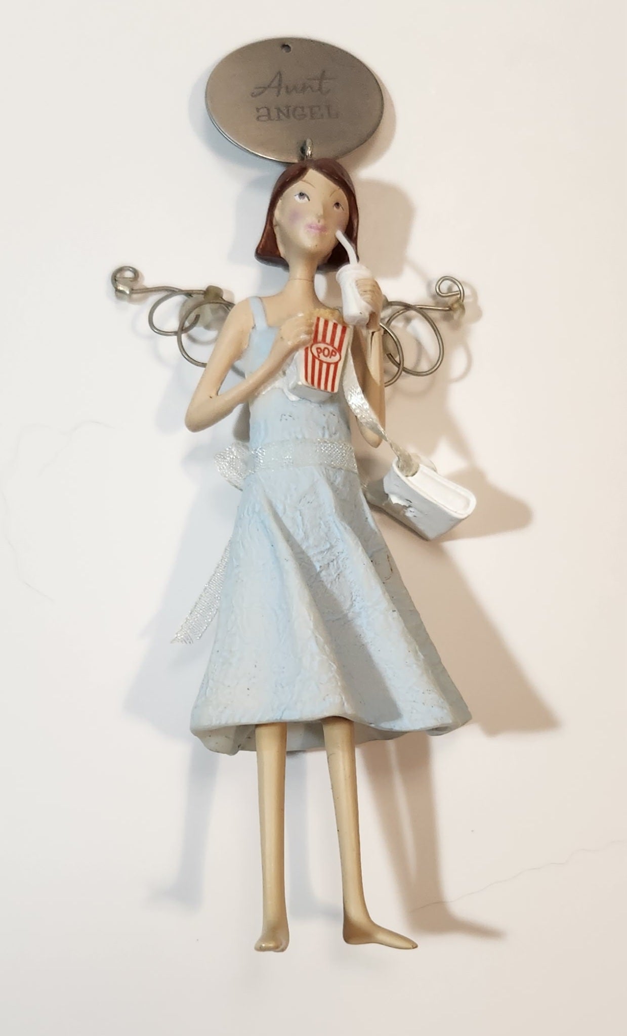 2008 Hallmark Keepsakes Aunt Angel Down To Earth Detailed Resin Hanging Christmas Tree Ornament 2