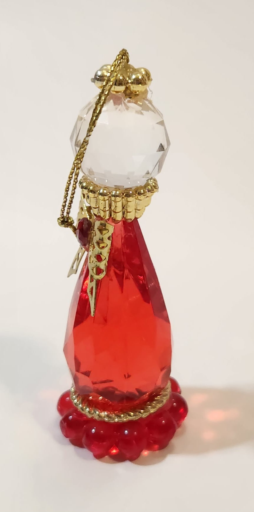 Red January Angel Birth Stone Hanging Christmas Tree Ornament 2