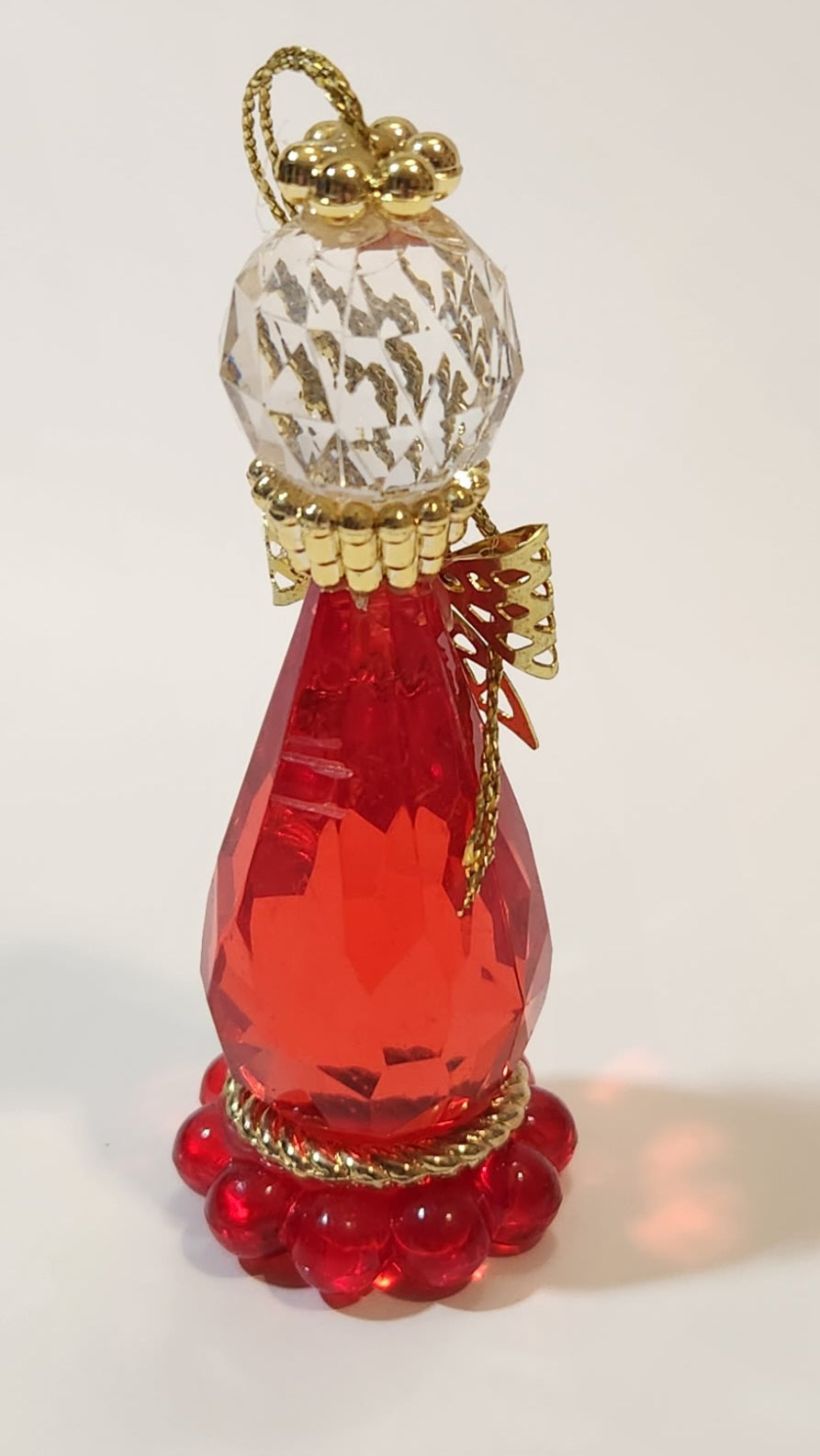 Red January Angel Birth Stone Hanging Christmas Tree Ornament 4