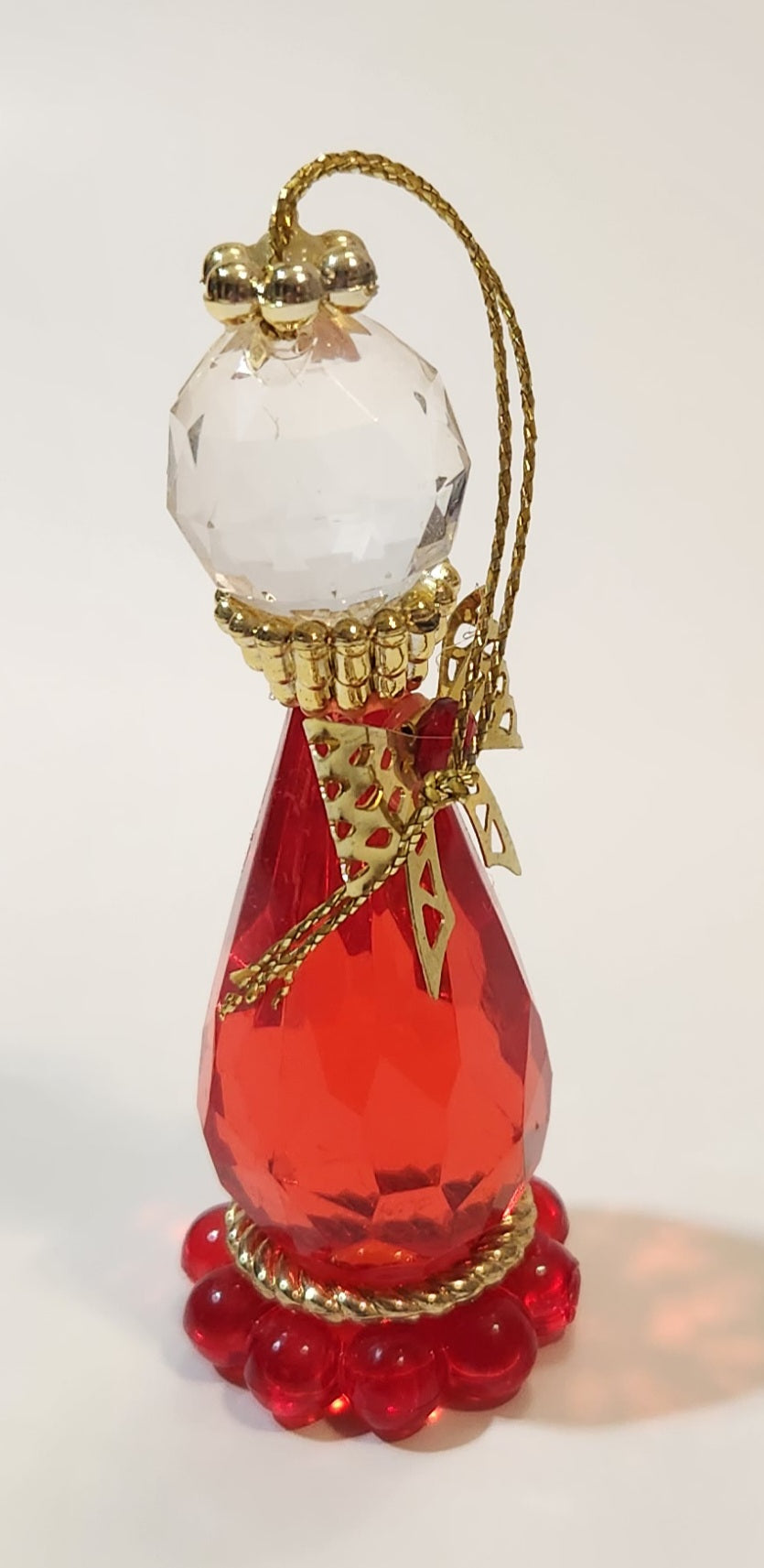 Red January Angel Birth Stone Hanging Christmas Tree Ornament 5
