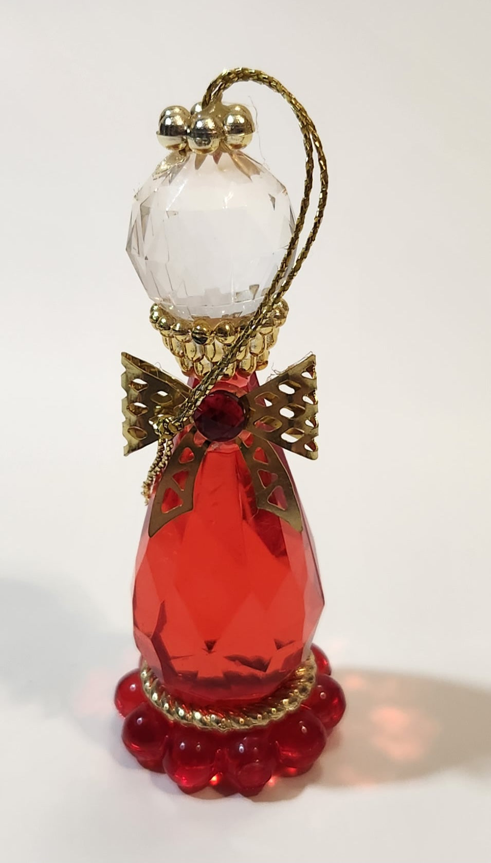 Red January Angel Birth Stone Hanging Christmas Tree Ornament 6