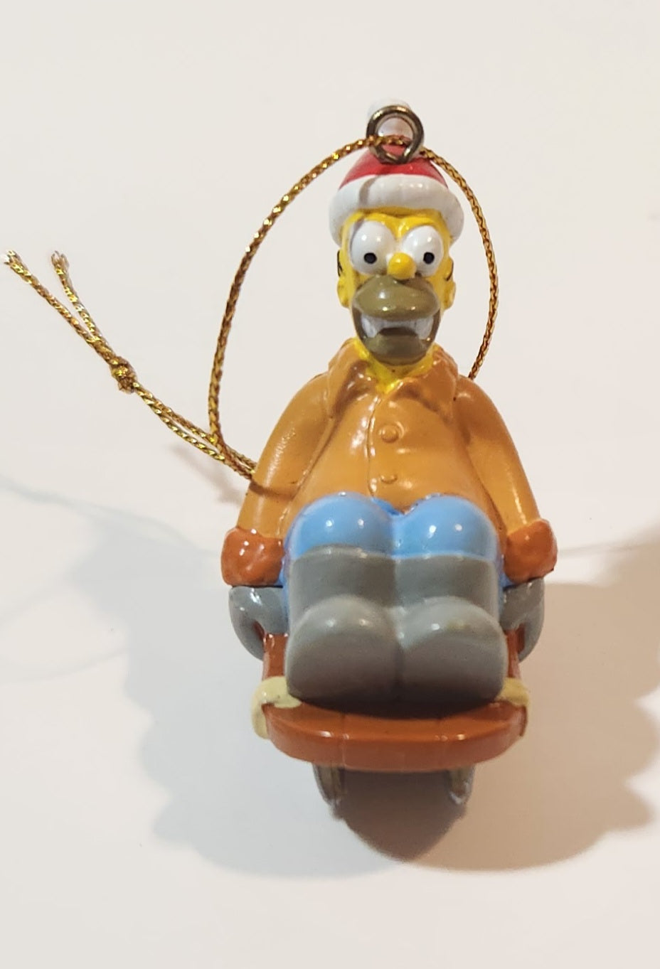 Twentieth Century Fox The Simpsons Homer Simpson on Sled 2" PVC Hanging Christmas Tree Ornament