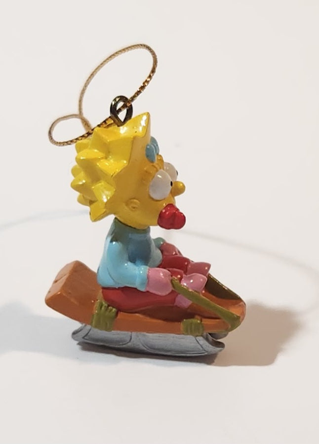 Twentieth Century Fox The Simpsons Maggie Simpson on Sled 1 3/4" PVC Hanging Christmas Tree Ornament 4