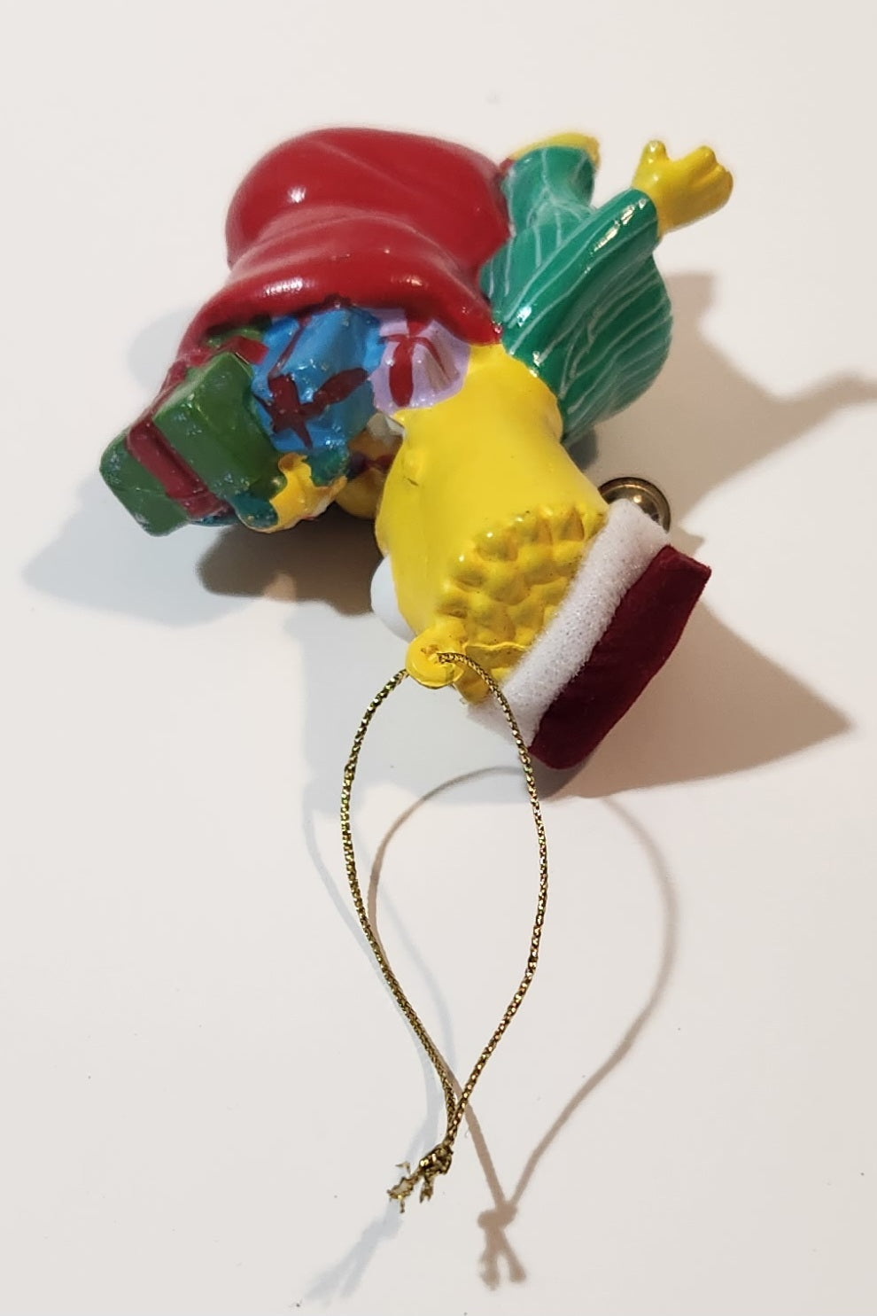 2004 Kurt S. Alder Twentieth Century Fox The Simpsons Bart Simpson with Santa Bag and Krusty Doll 3 1/2" Resin Hanging Christmas Tree Ornament 4