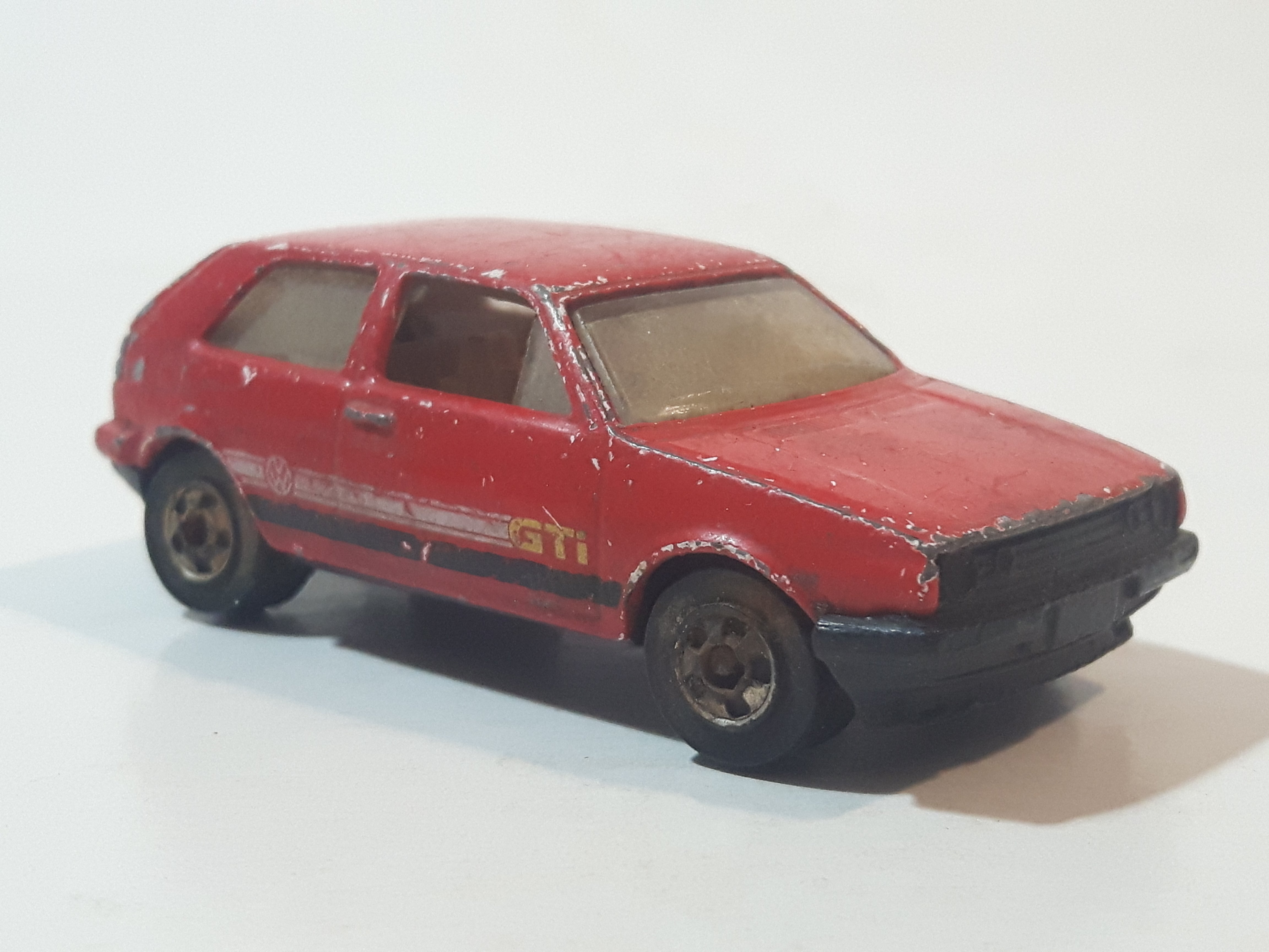 1991 Hot Wheels VW Golf GTI Red Die Cast Toy Car Vehicle 3