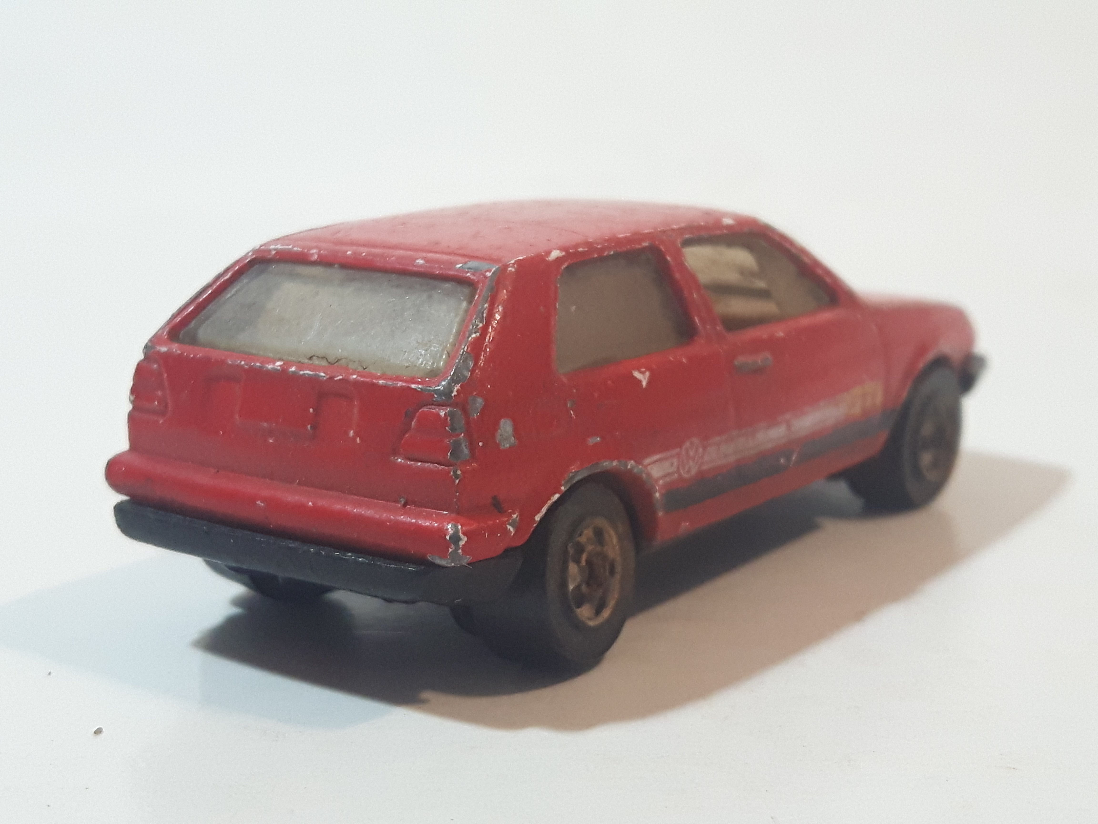 1991 Hot Wheels VW Golf GTI Red Die Cast Toy Car Vehicle 5