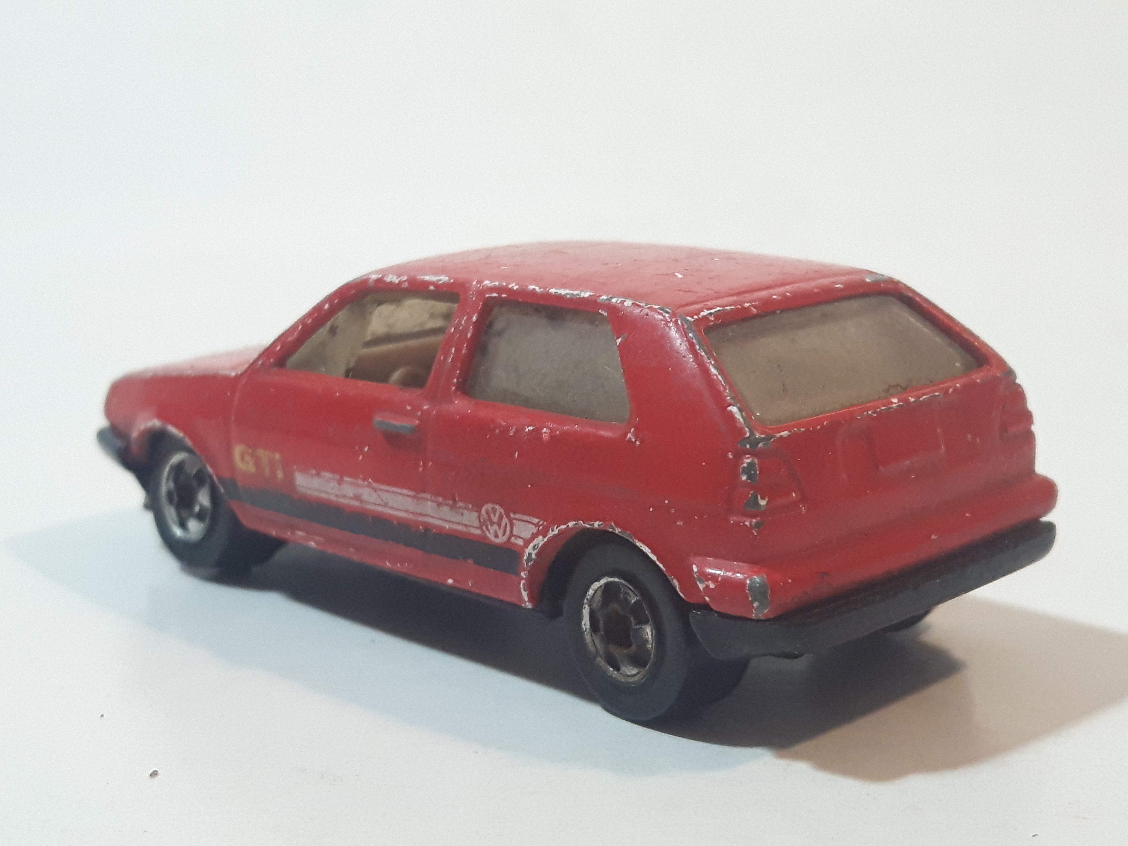 1991 Hot Wheels VW Golf GTI Red Die Cast Toy Car Vehicle 7