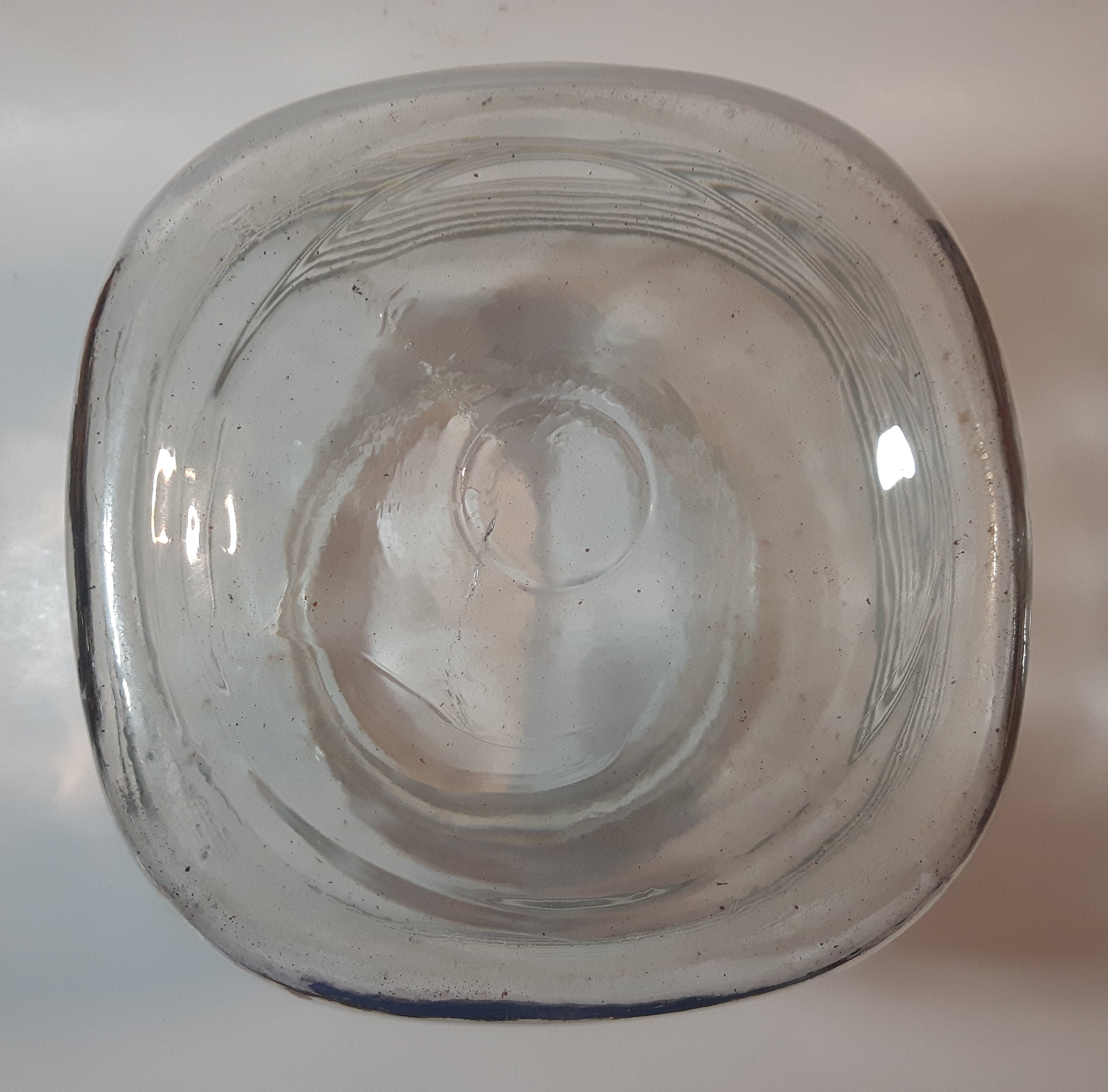 Vintage Blue Ribbon Coffee The Quality Coffee 8" Tall Heavy Ribbed Glass Jar with Metal Lid 13