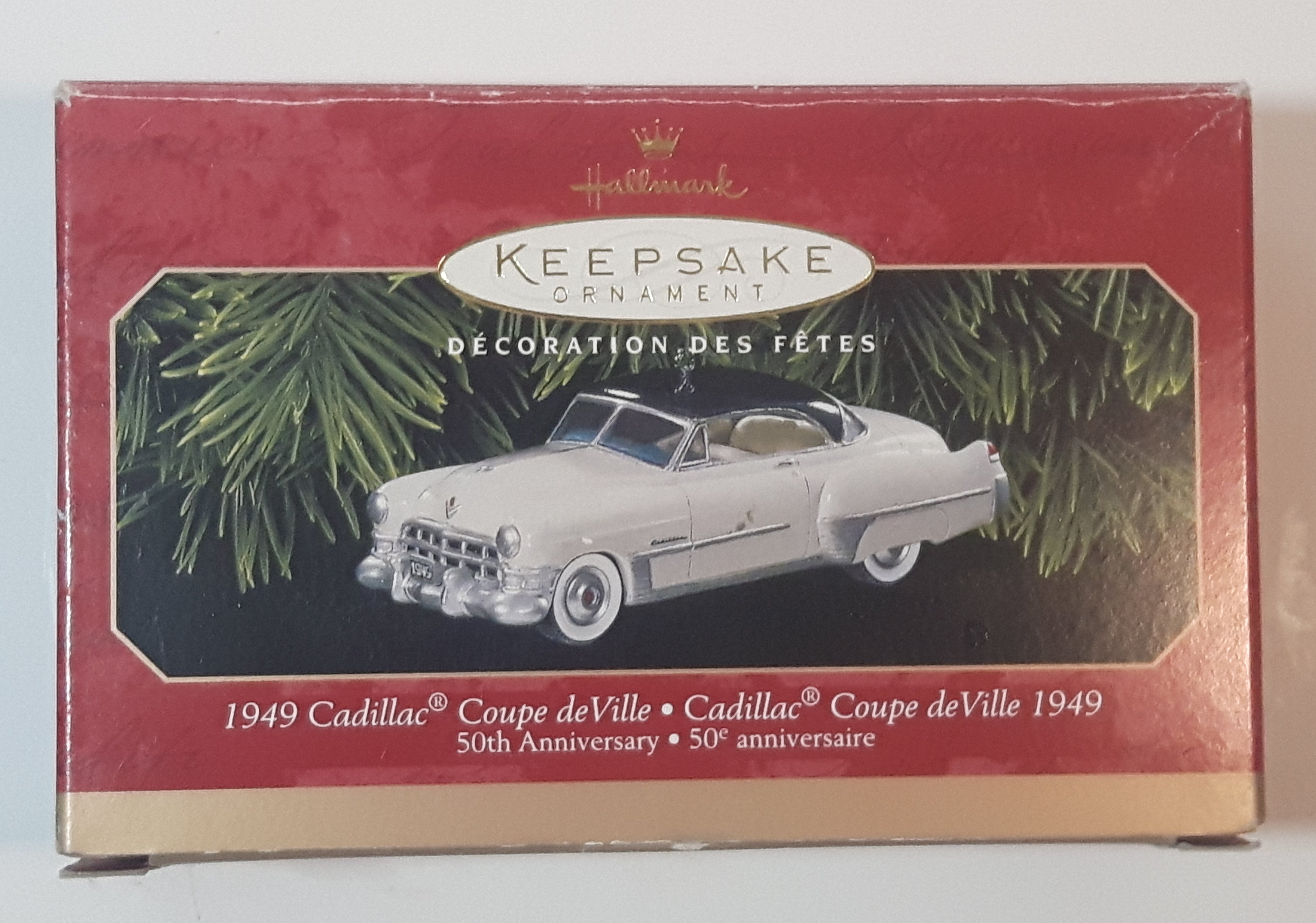 1999 Hallmark Keepsake 1949 Cadillac Coupe de Ville Die Cast Metal Car Christmas Tree Ornament 13