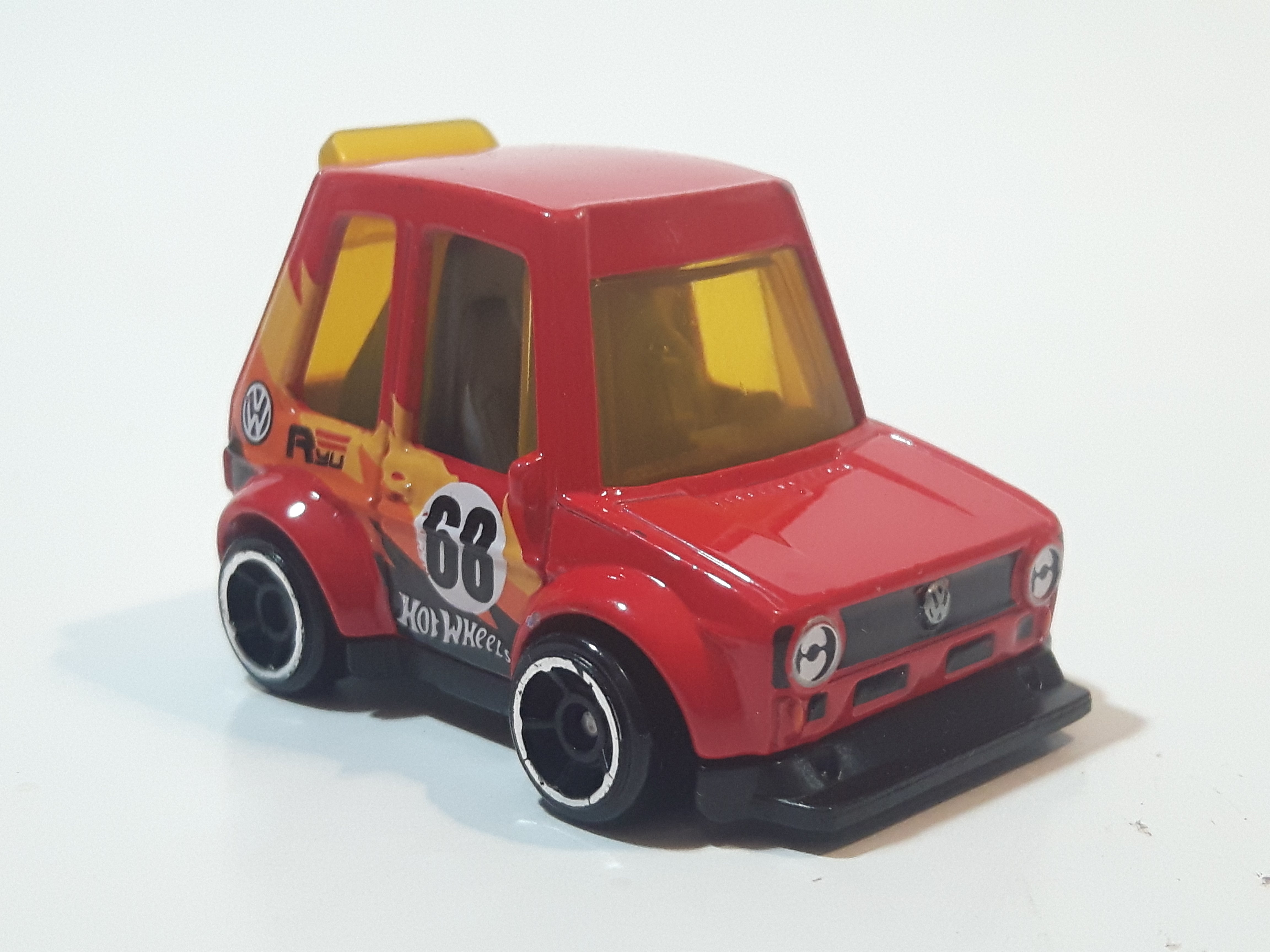 2022 Hot Wheels Tooned Volkswagen Golf MK1 Red Die Cast Toy Car Vehicle 3