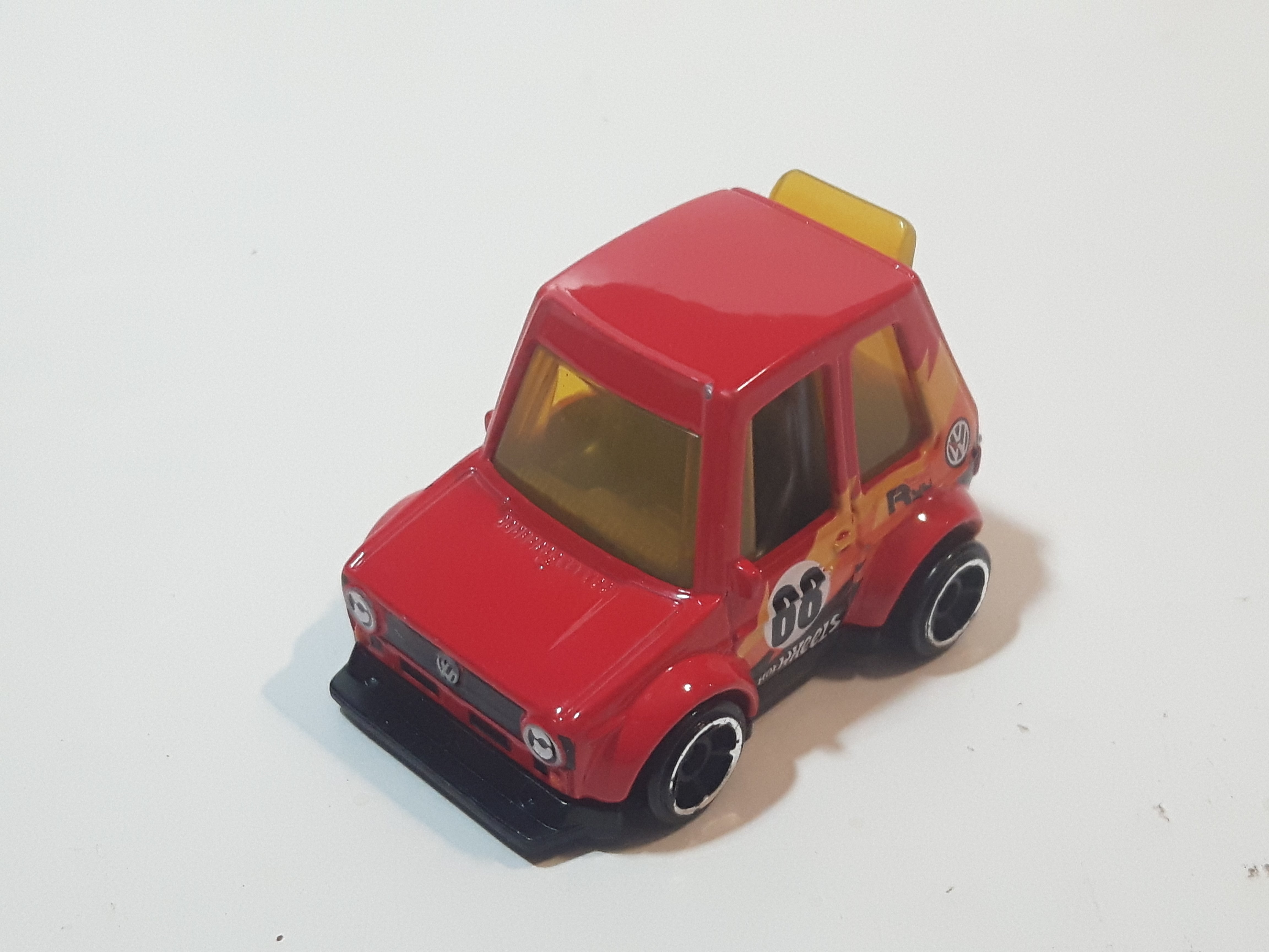 2022 Hot Wheels Tooned Volkswagen Golf MK1 Red Die Cast Toy Car Vehicle 9