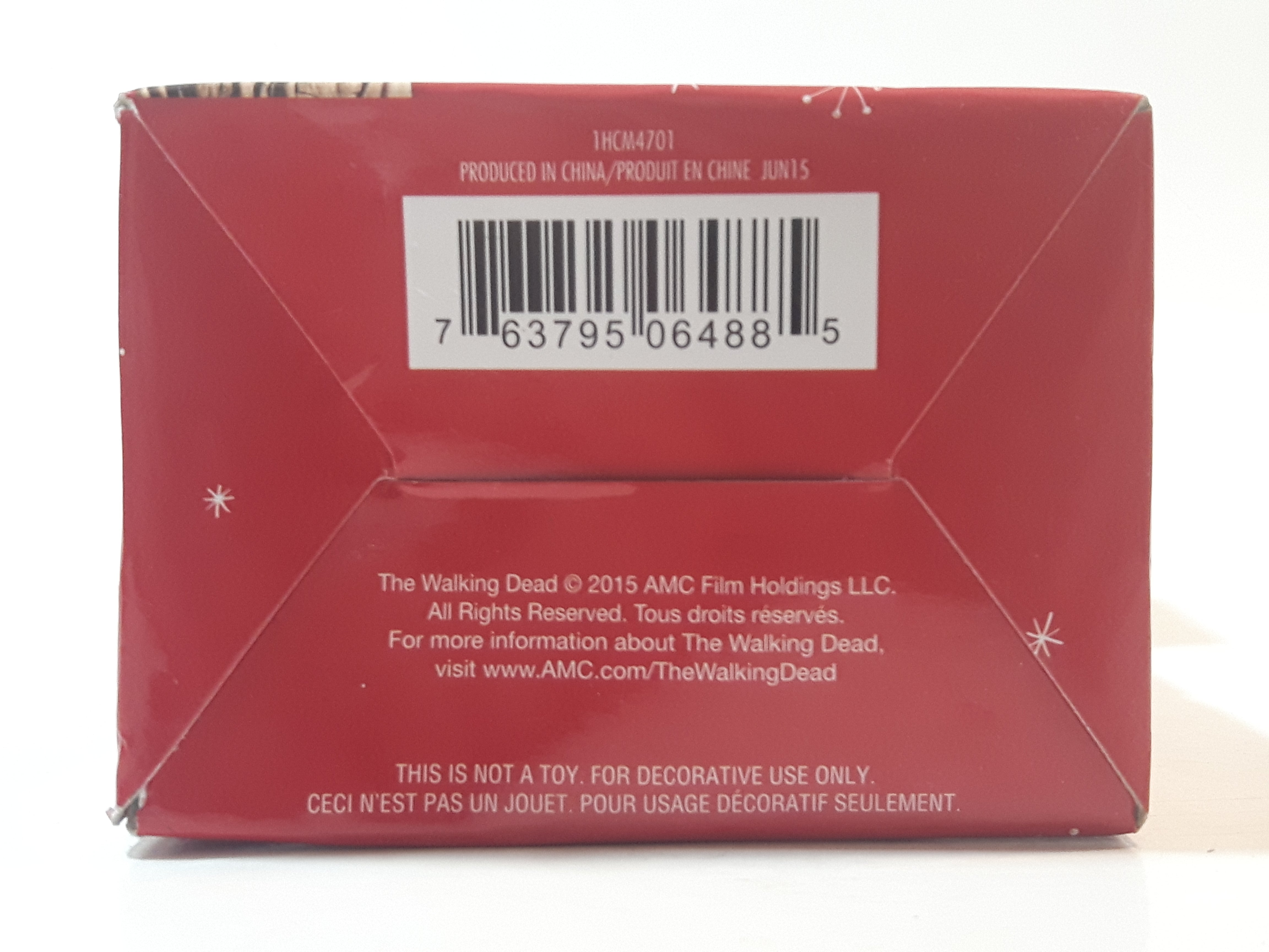 2015 Hallmark AMC TV Series The Walking Dead Rick Grimes Christmas Tree Ornament New in Box 7