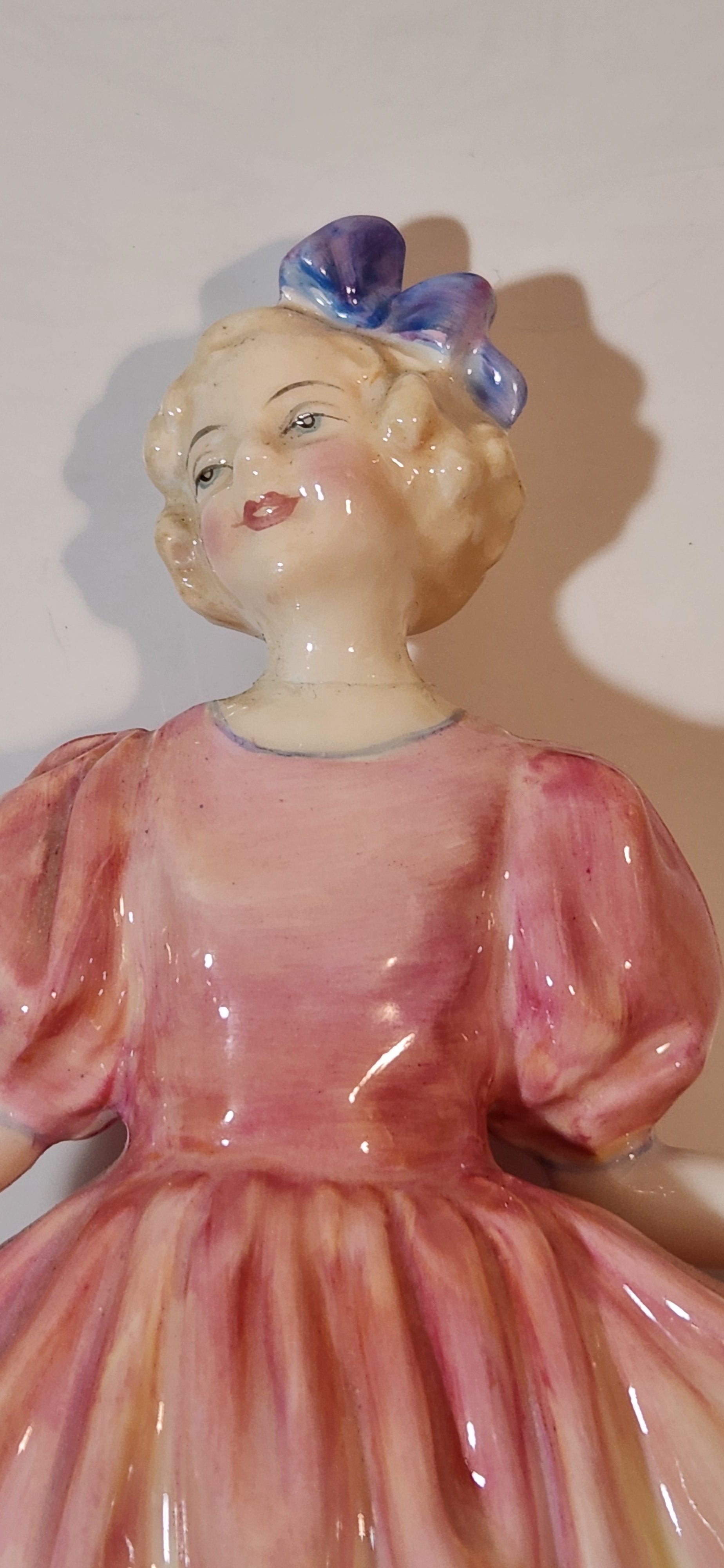 Vintage Royal Doulton Sweeting 6 1/4" Tall Bone China Figurine H.N.1935 (Neck Repair) 11