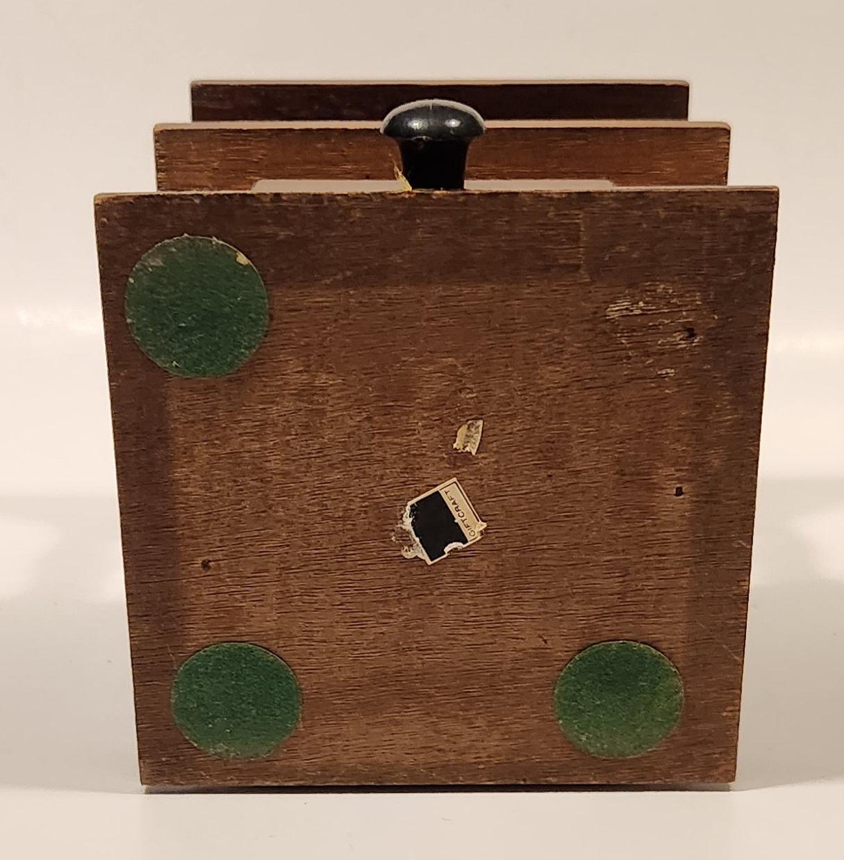 Vintage Giftcraft Glass, Wood, and Metal Coffee Grinder 8