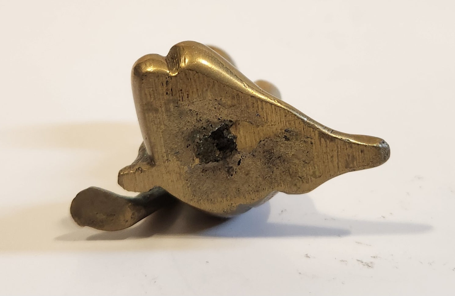 Vintage Miniature The Little Mermaid Nude Woman Sitting 2 1/4" Tall Brass Metal Figure 8