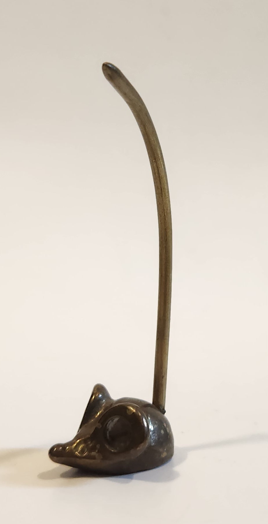 Vintage Brass Mouse Ring Holder Receipt Holder 2
