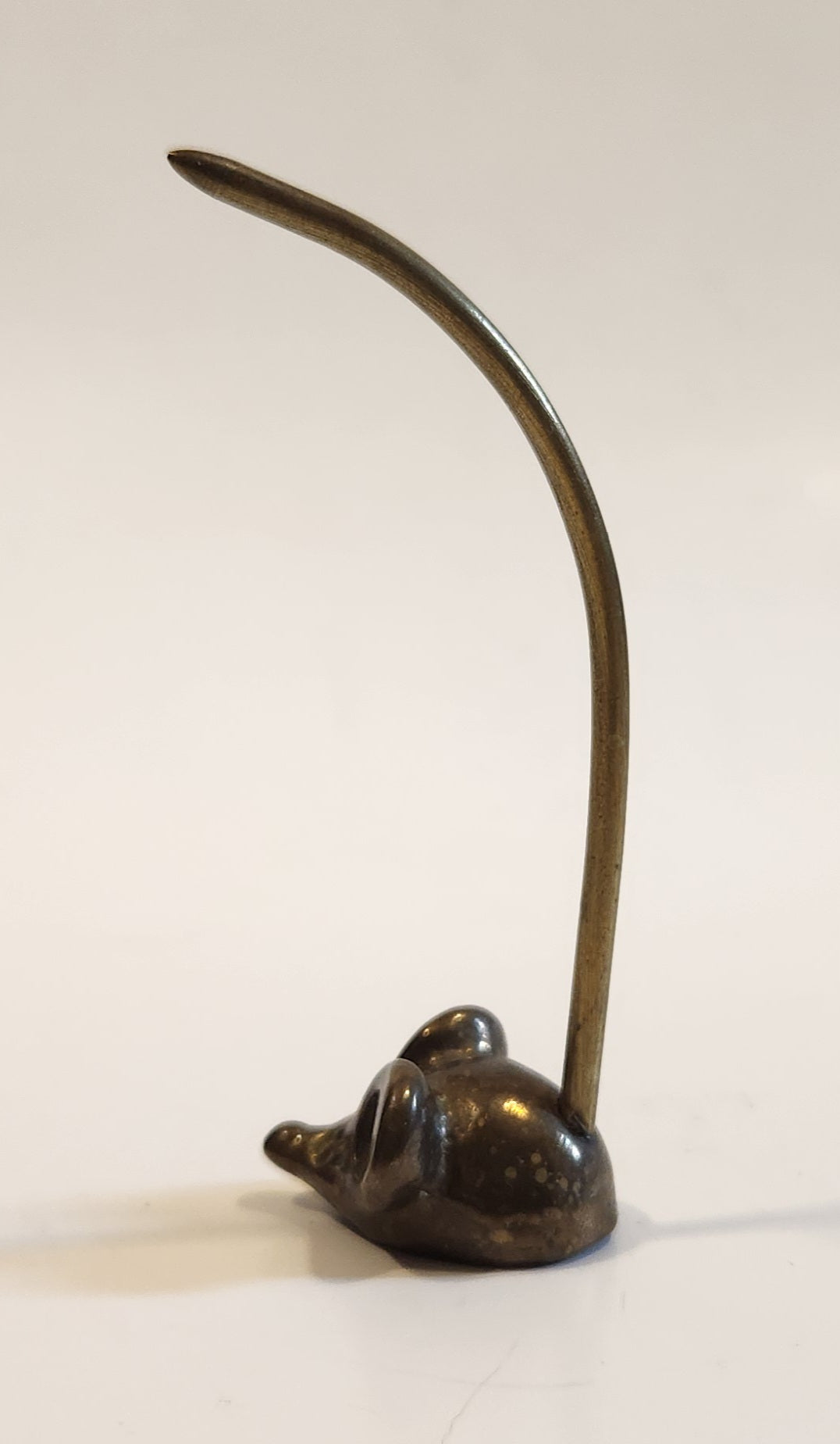 Vintage Brass Mouse Ring Holder Receipt Holder 4