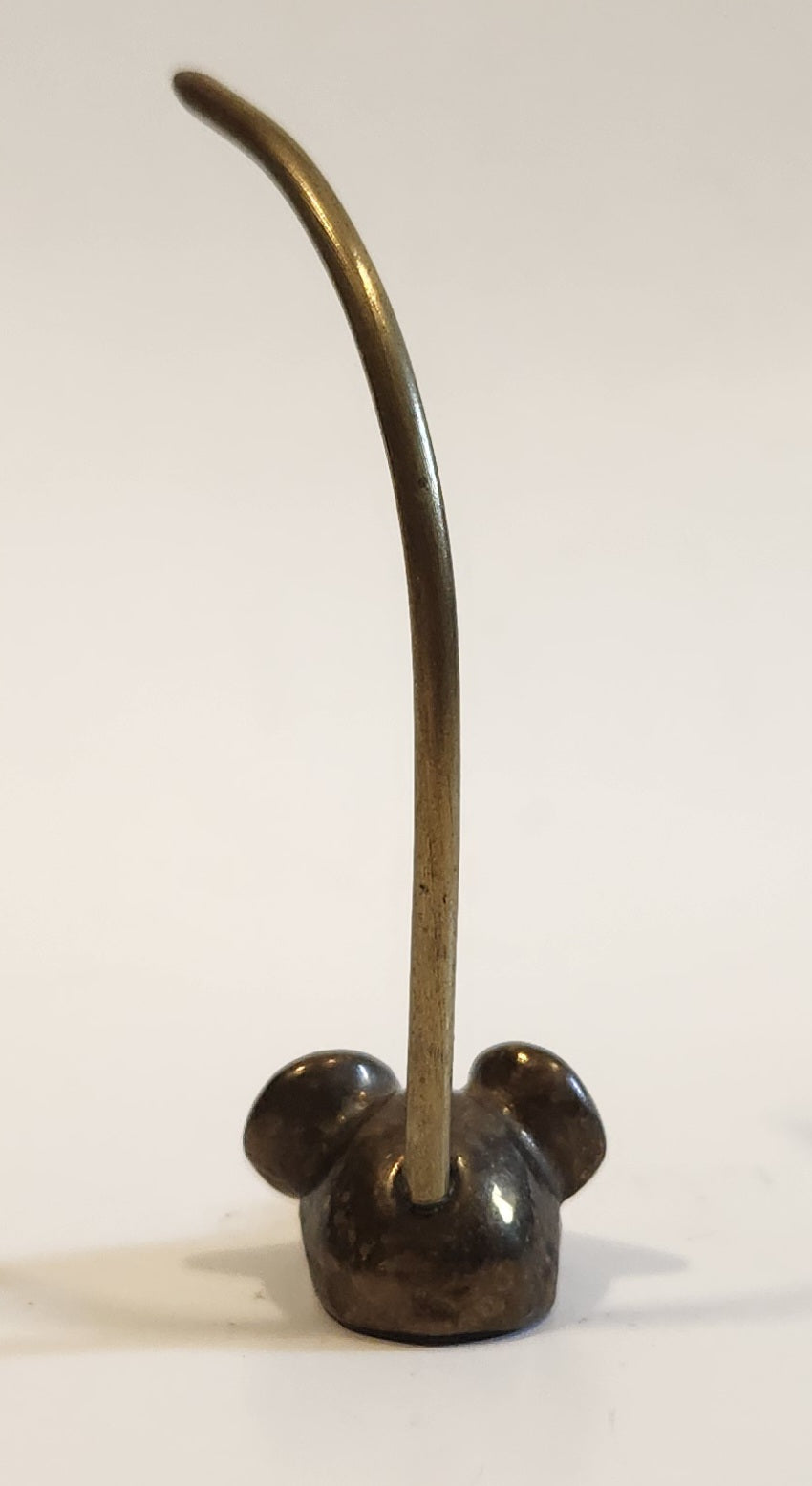 Vintage Brass Mouse Ring Holder Receipt Holder 3