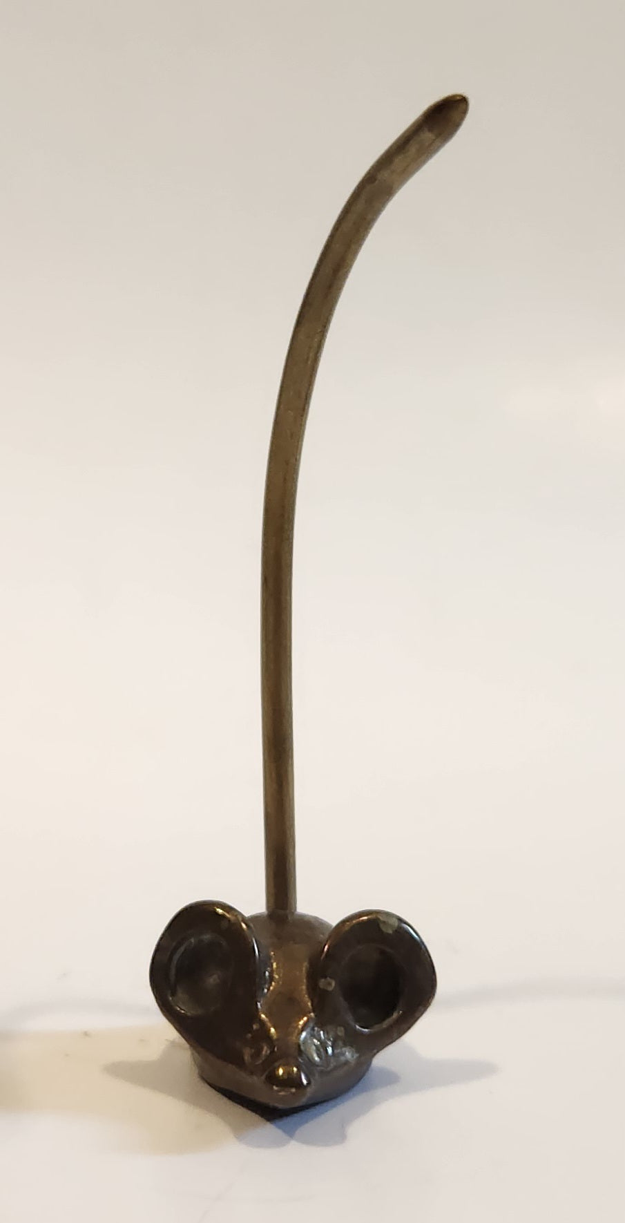 Vintage Brass Mouse Ring Holder Receipt Holder 6