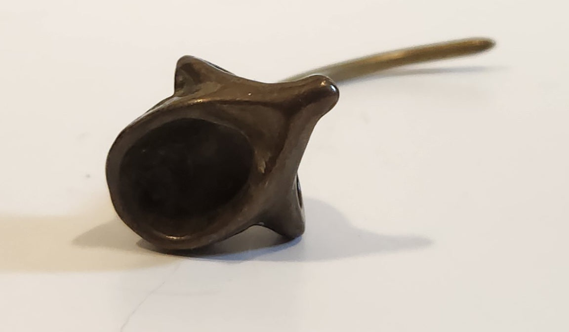 Vintage Brass Mouse Ring Holder Receipt Holder 9