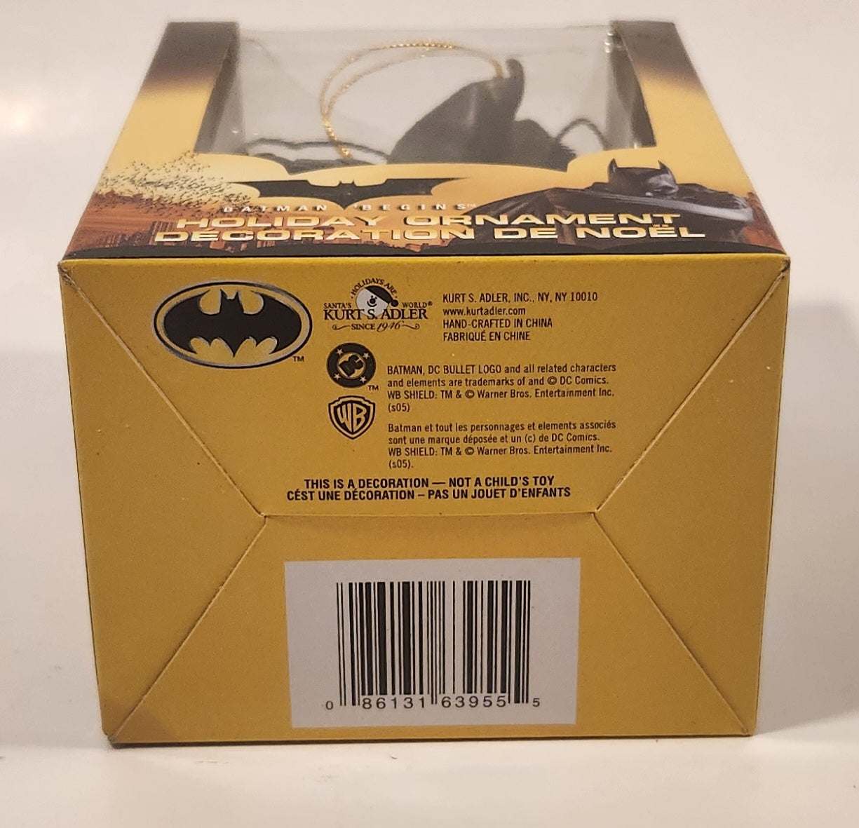 2005 Kurt S. Adler Warner Bros. DC Comics Batman Begins Flying Batman Holiday Ornament New in Box 8