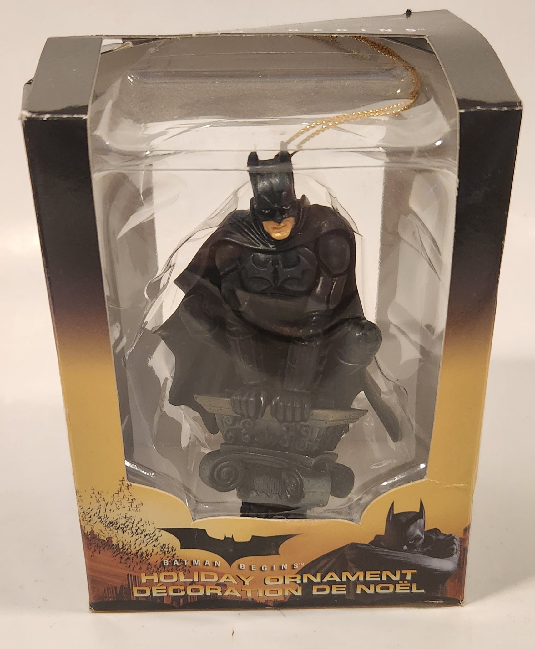 2005 Kurt S. Adler Warner Bros. DC Comics Batman Begins Batman Perched Holiday Ornament New in Box 3