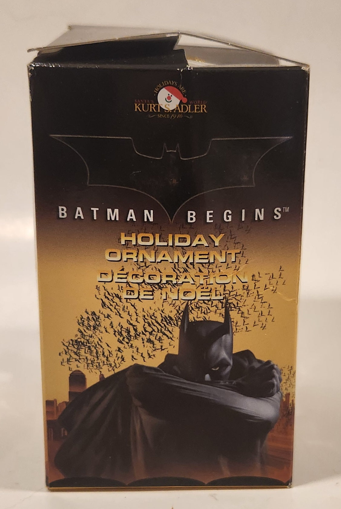 2005 Kurt S. Adler Warner Bros. DC Comics Batman Begins Batman Perched Holiday Ornament New in Box 6