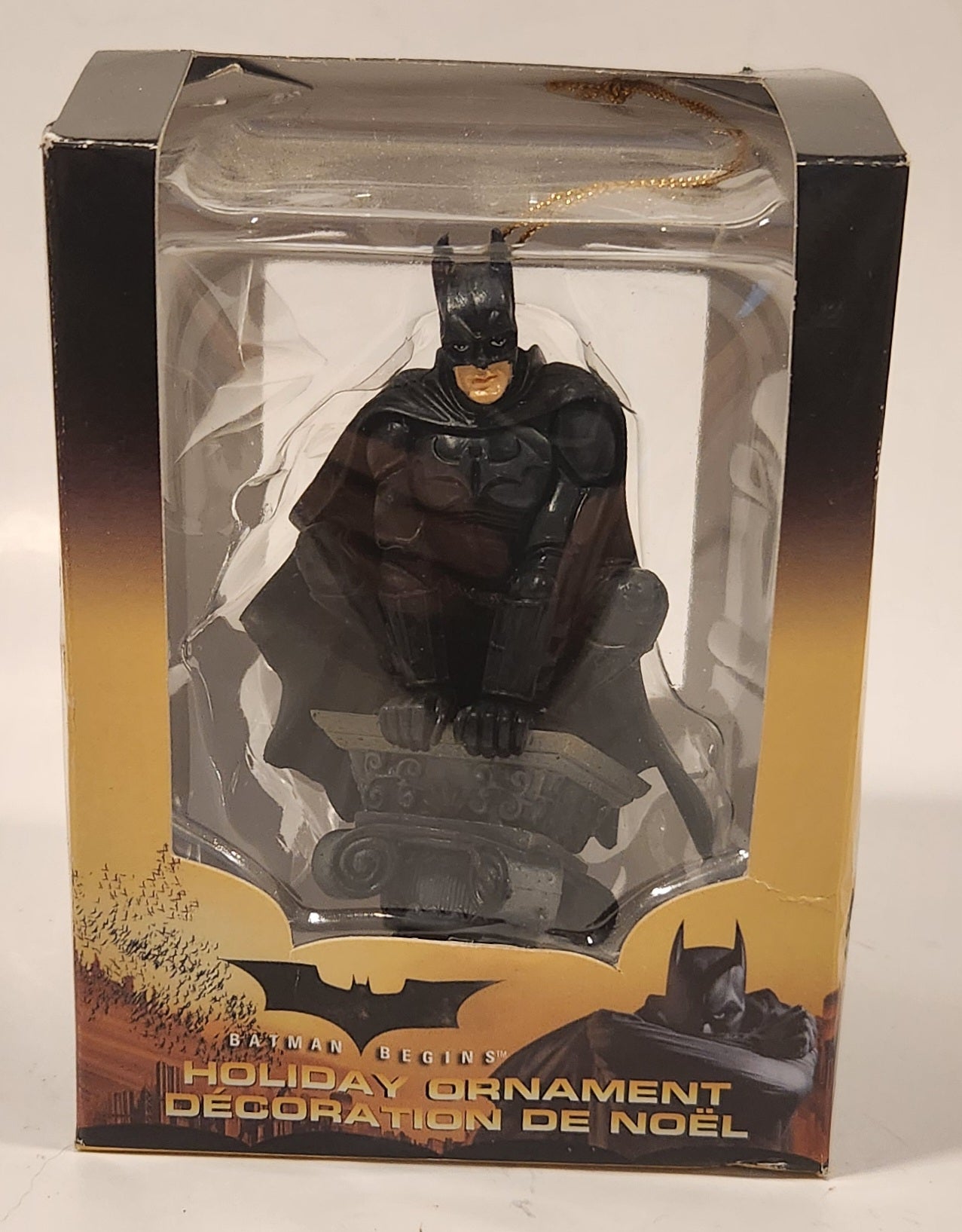 2005 Kurt S. Adler Warner Bros. DC Comics Batman Begins Batman Perched Holiday Ornament New in Box 7