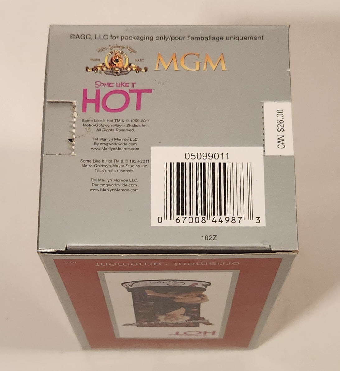 2011 American Greetings Heirloom Collection MGM Marilyn Monroe Some Like It Hot Christmas Tree Ornament New in box 6