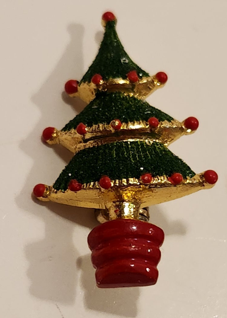 Christmas Tree Metal Brooch Pin 2