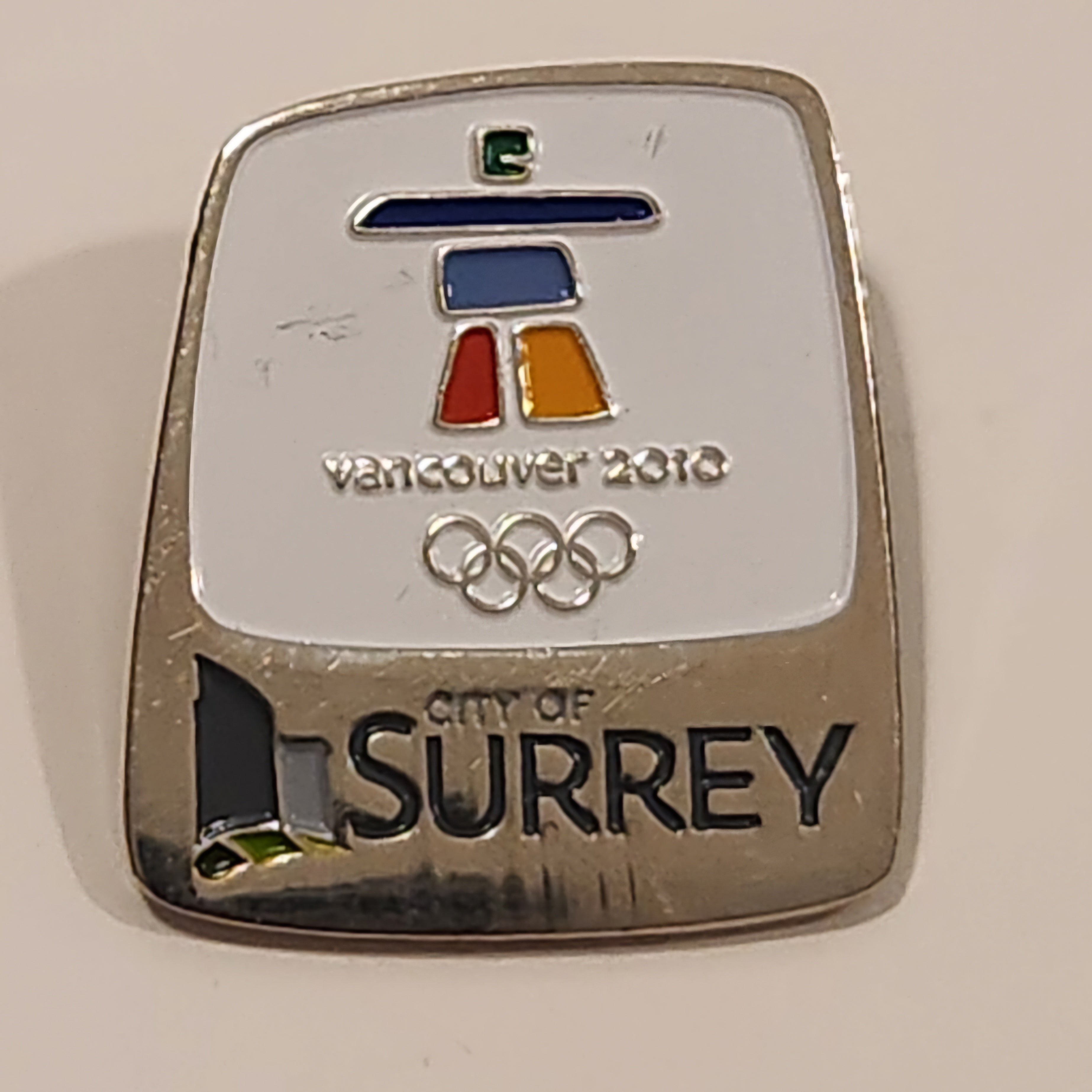 2010 Vancouver Winter Olympics Games City of Surrey Enamel Metal Lapel Pin 2