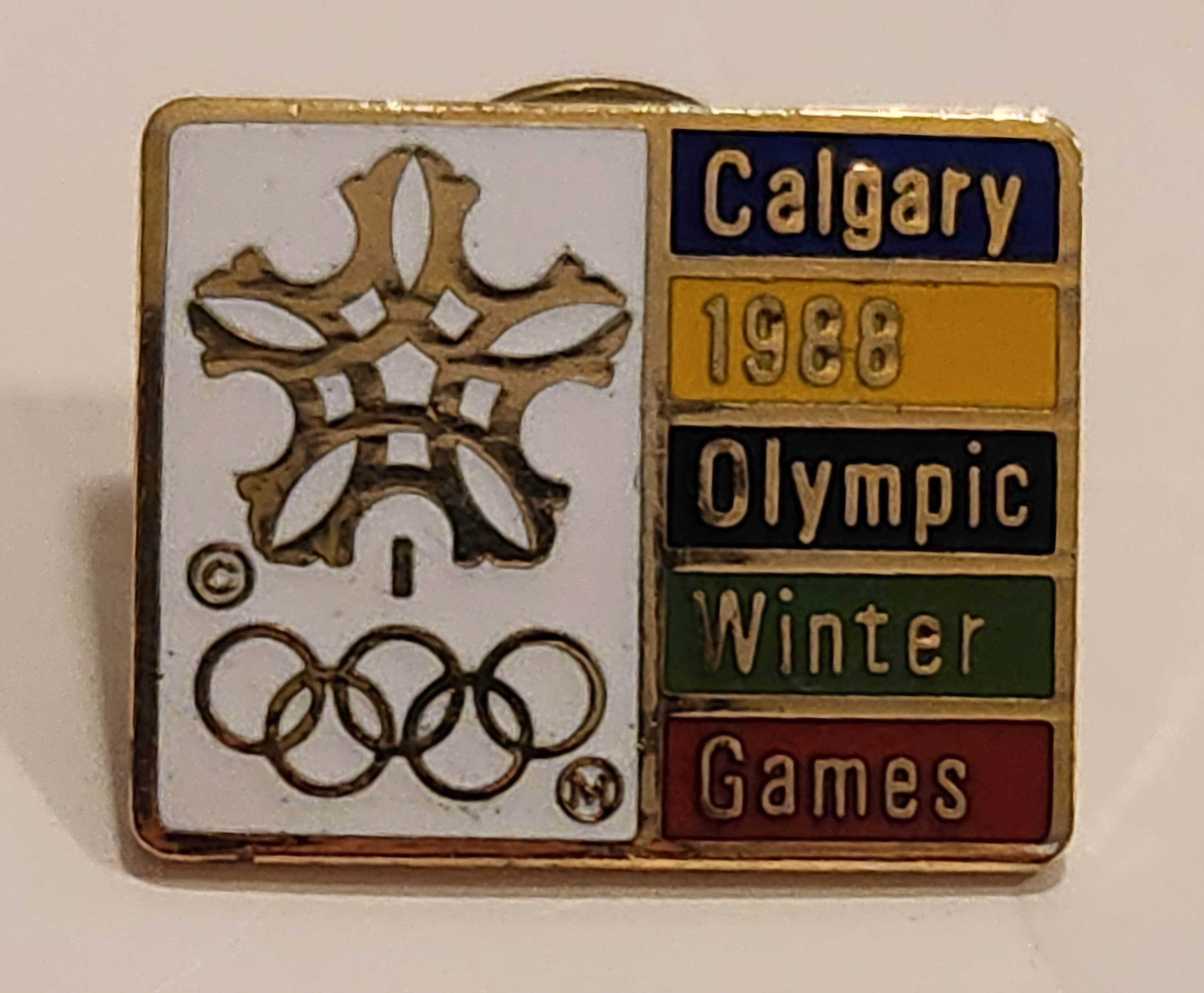 1988 Calgary Winter Olympic Games Enamel Metal Lapel Pin 3